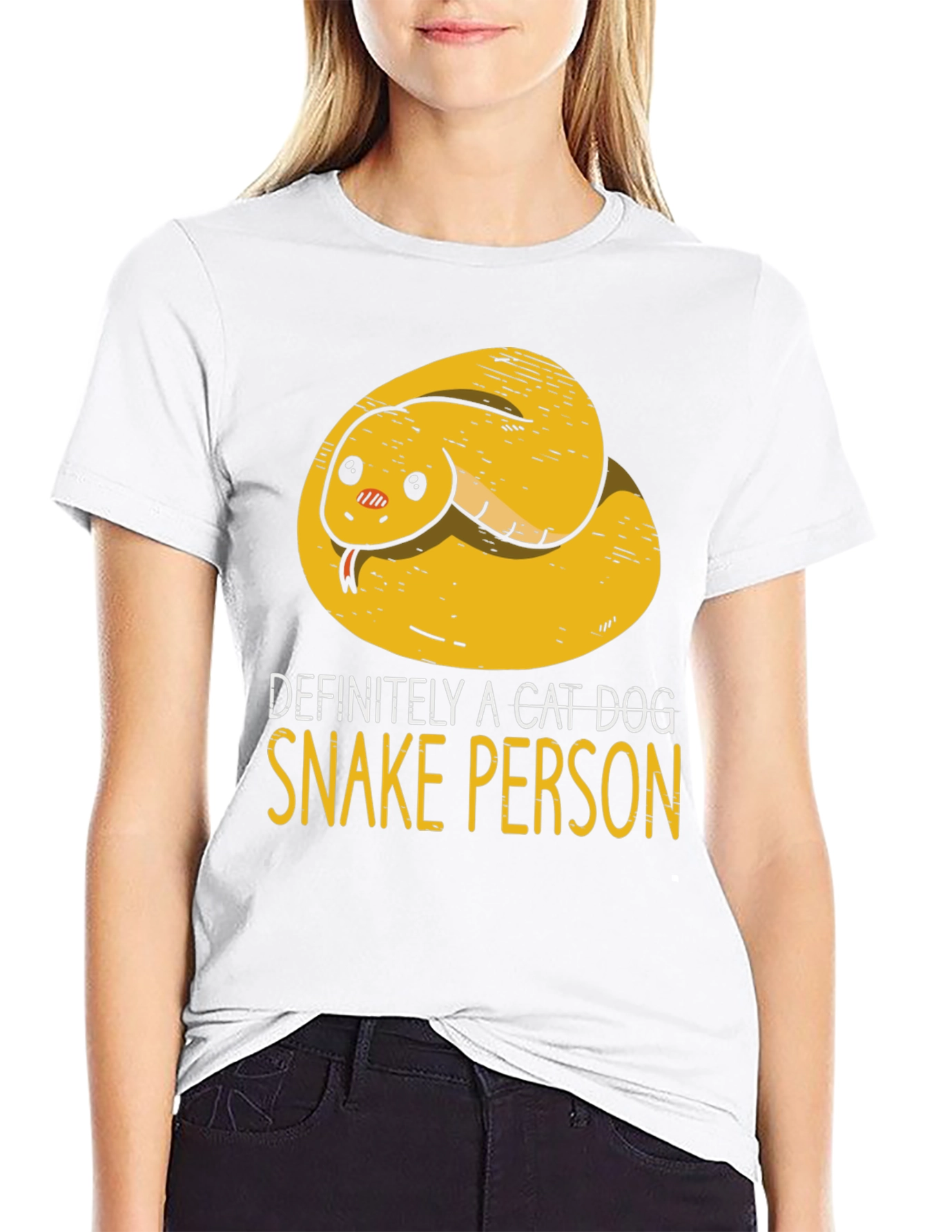 Black Funny Snake Person T-Shirt view 9