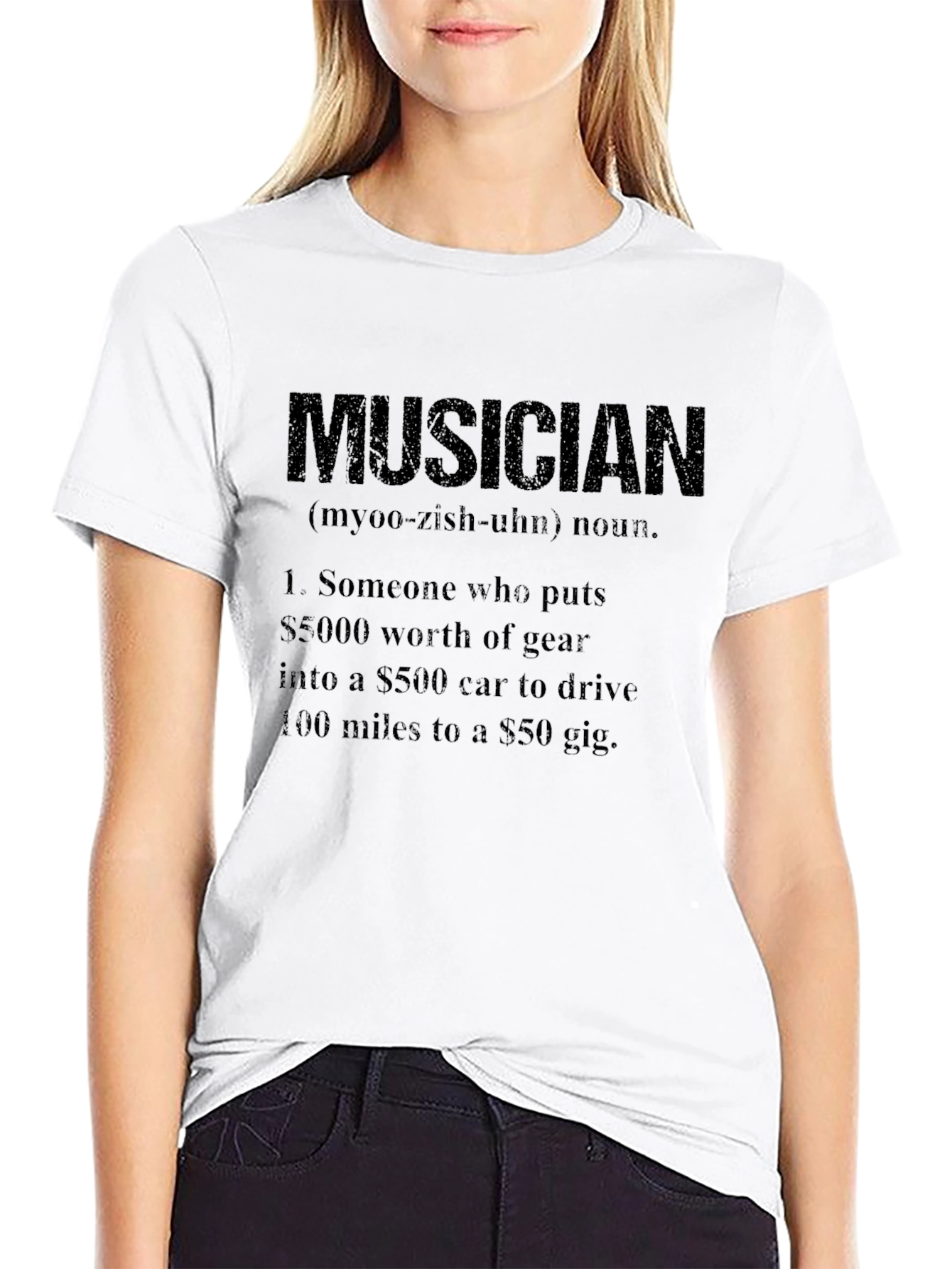 Black Musician Definition T-Shirt - Funny Music Lover Gift view 9