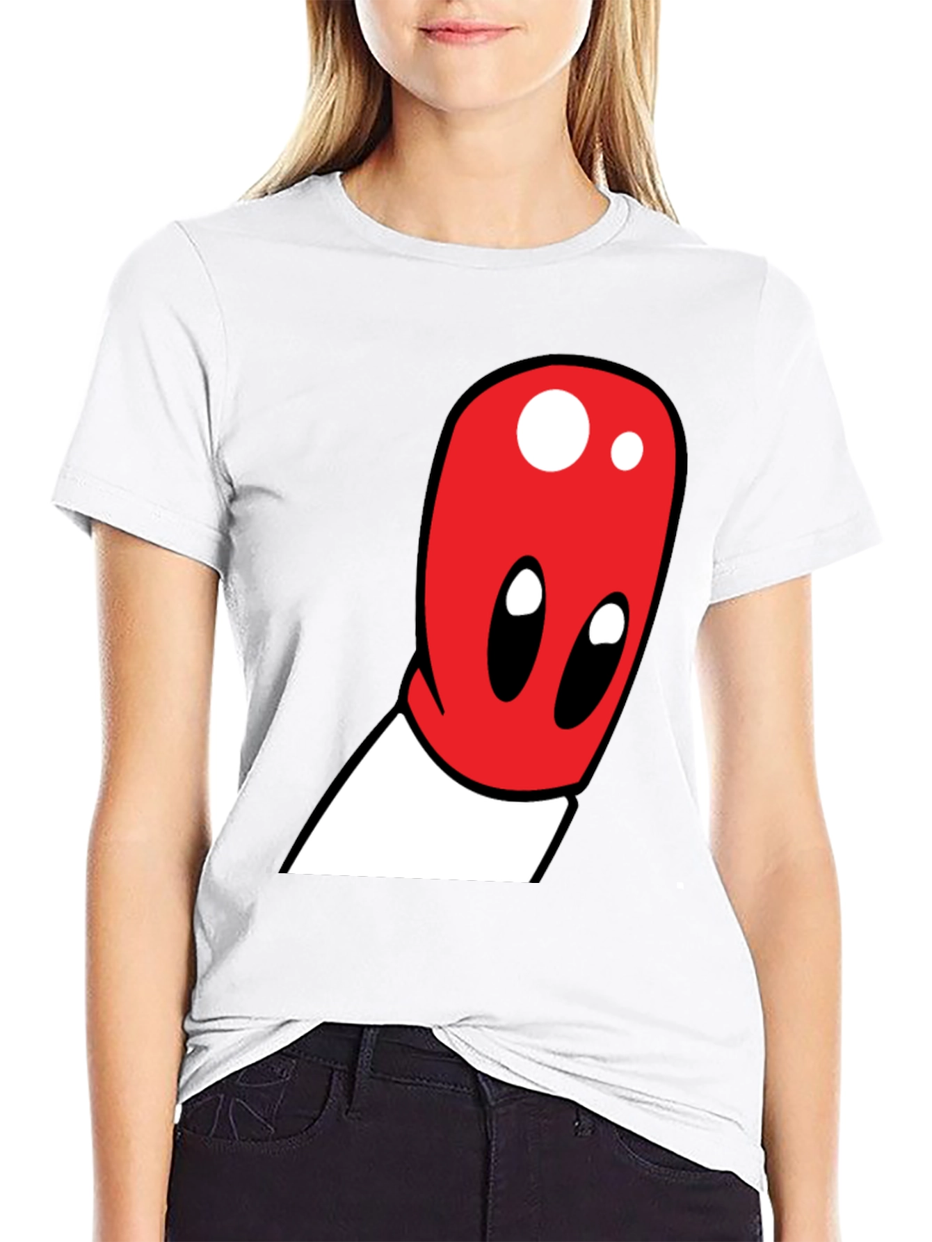 Black Cartoon Character Graphic Tee - Black view 9