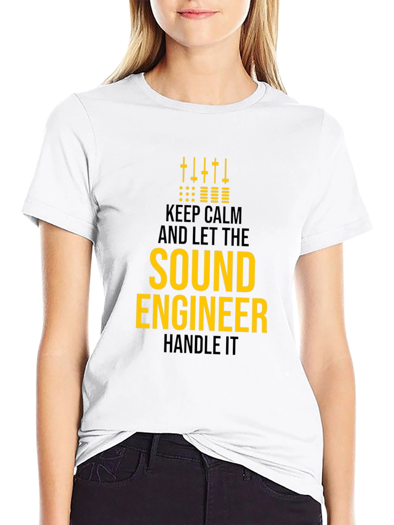 Black Sound Engineer T-Shirt - Keep Calm and Handle It! view 9