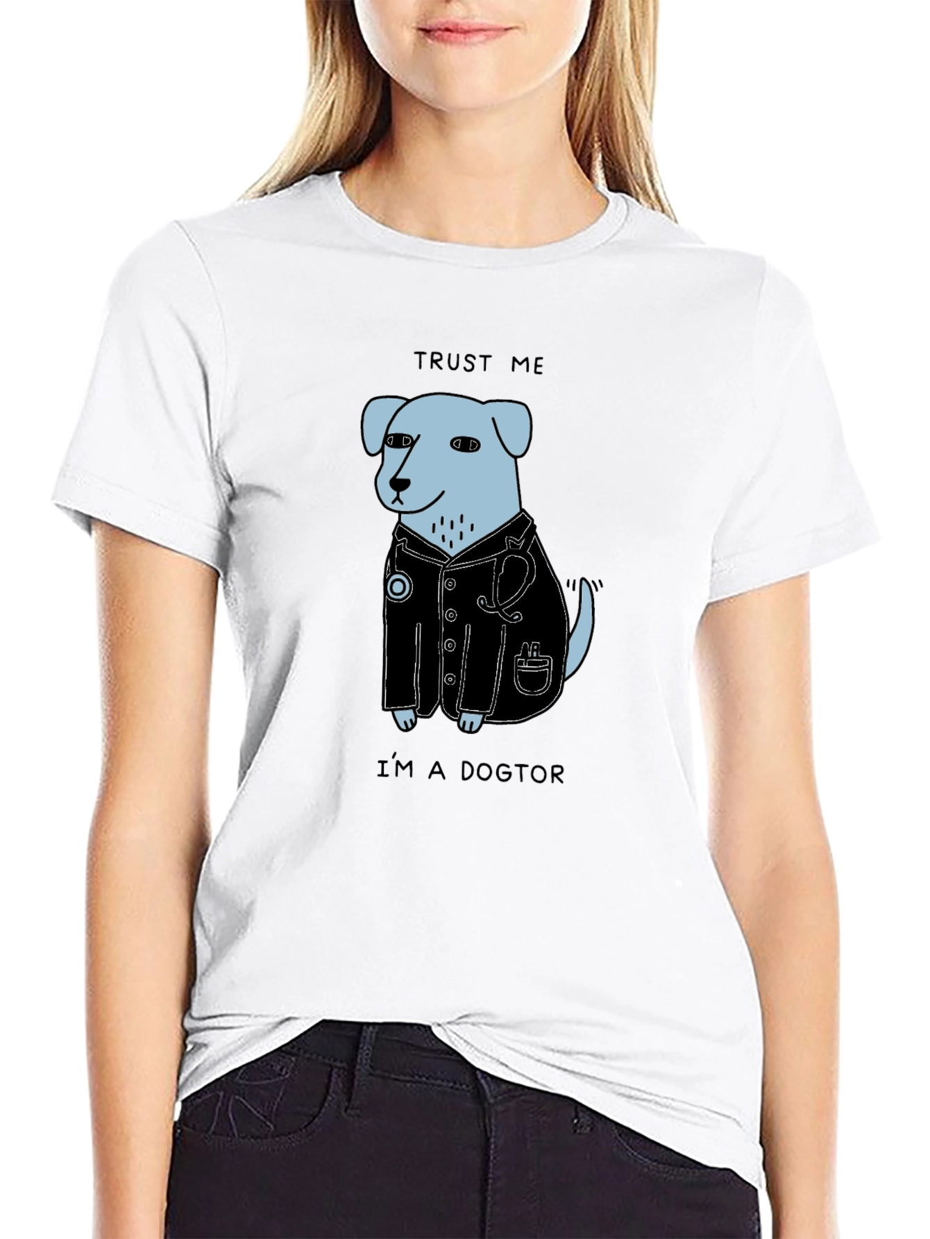 Black Trust Me I'm a Dogtor T-Shirt view 9