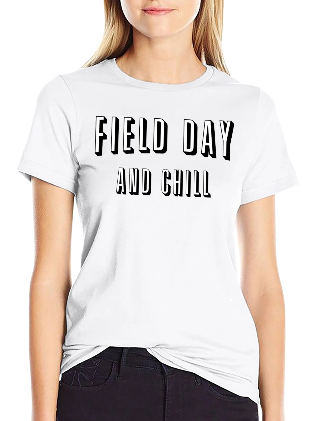 Black Field Day and Chill Graphic Tee view 9