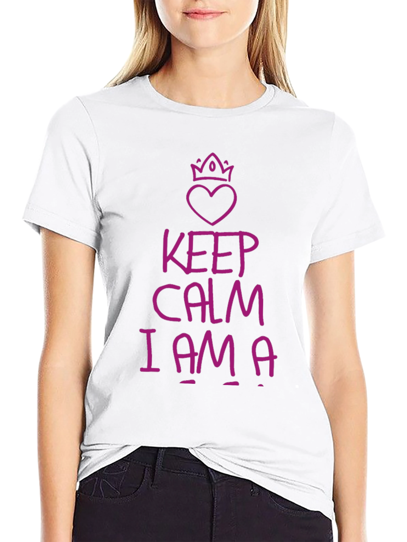 Black Keep Calm I Am A T-Shirt view 9