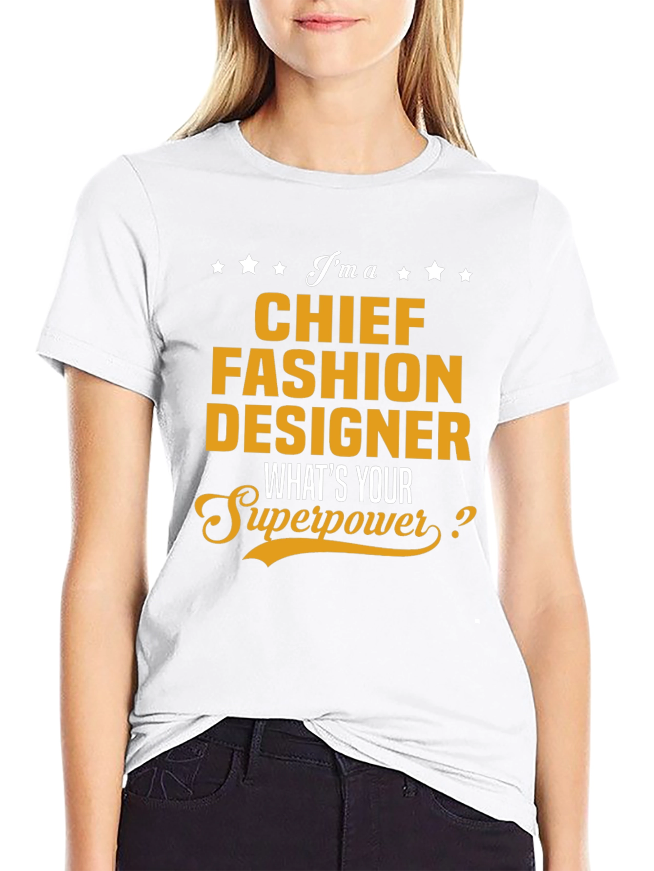 Black Chief Fashion Designer T-Shirt - What's Your Superpower? view 9