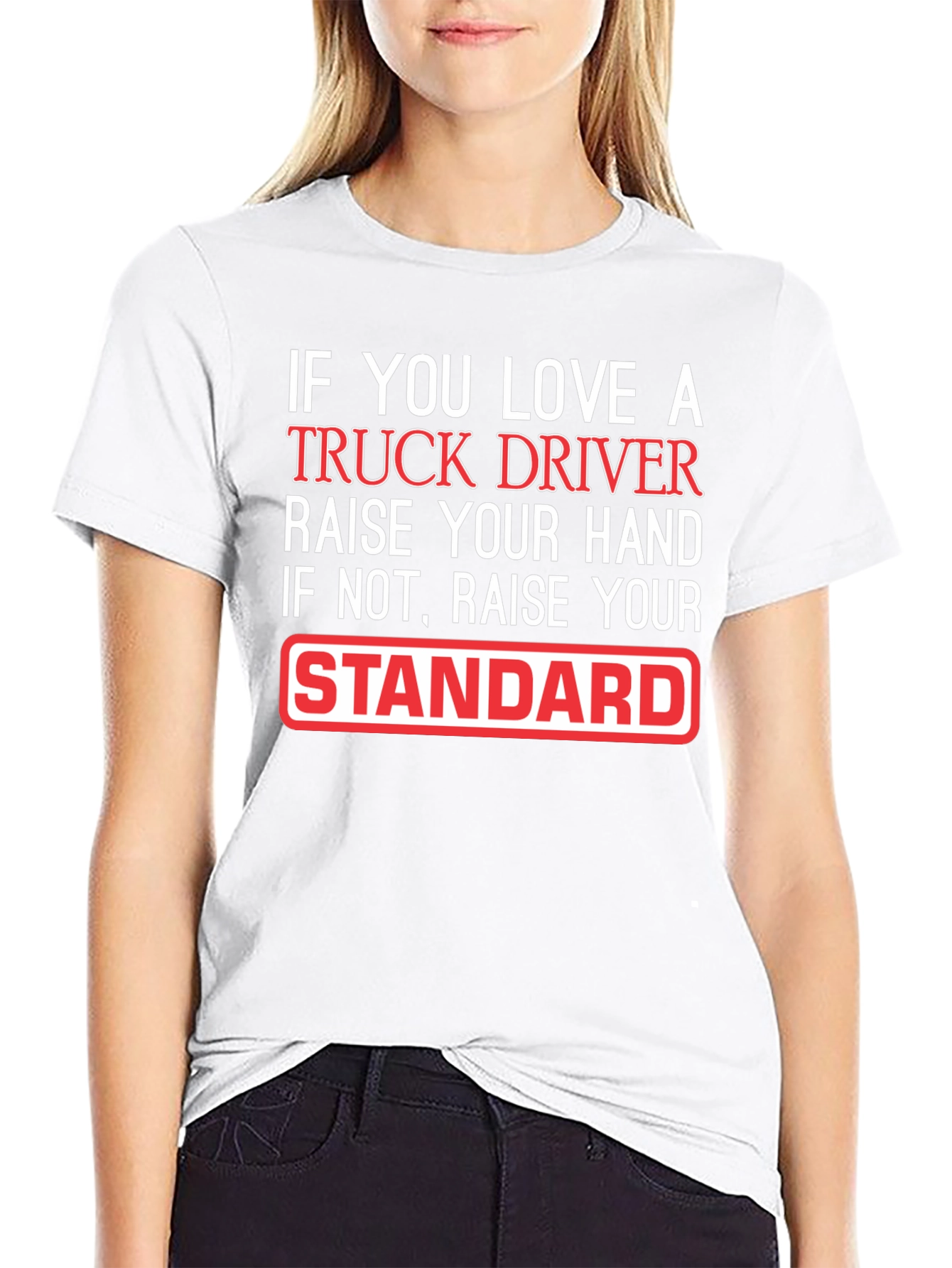 Black Truck Driver Love Funny Graphic T-Shirt view 9