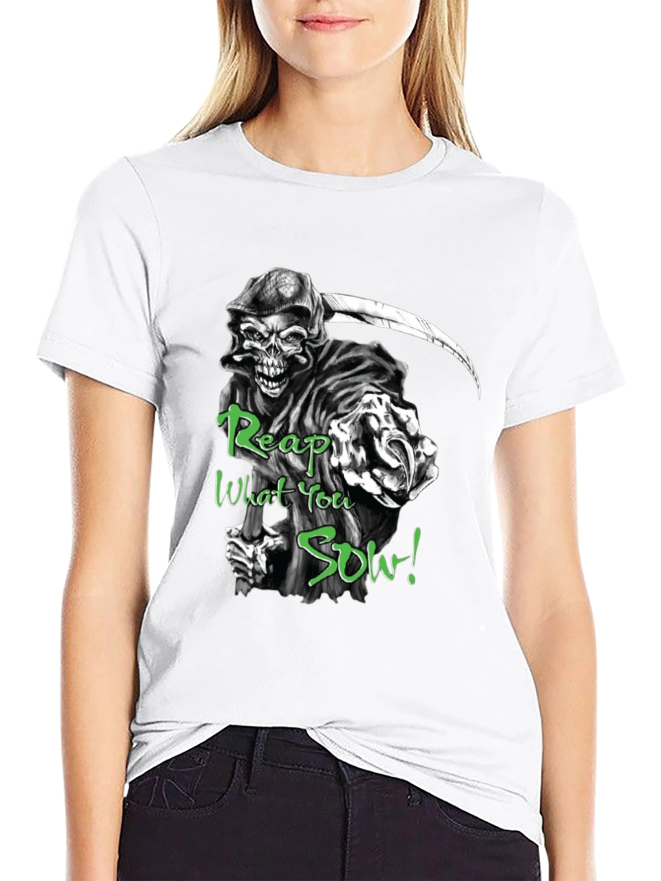 Black Grim Reaper 'Reap What You Sow' Black T-Shirt view 9