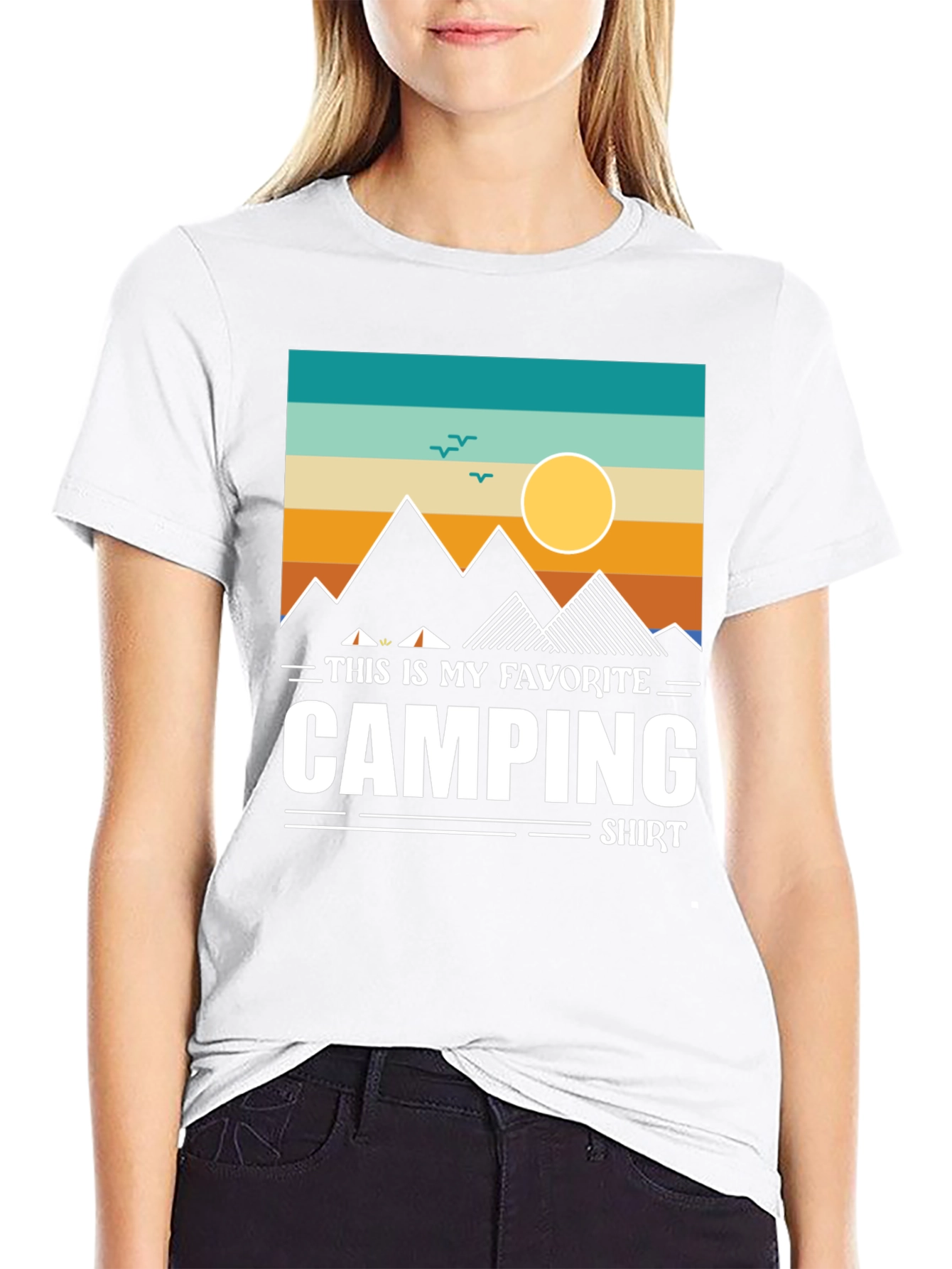 Black Camping Favorite Shirt Graphic Tee view 9
