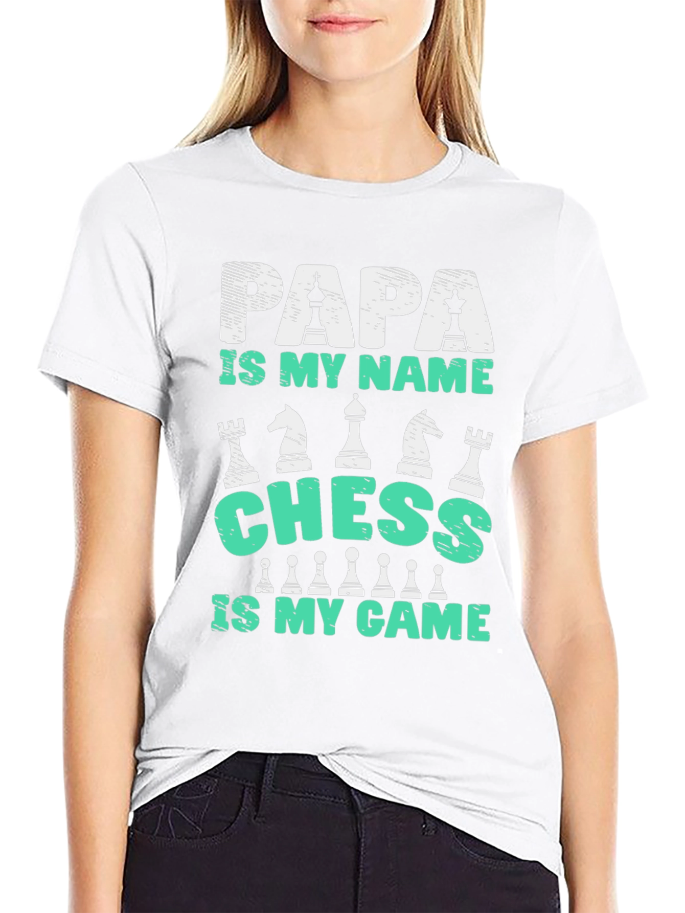 Black Papa Chess T-Shirt - 'Is My Name Is My Game' Tee view 9
