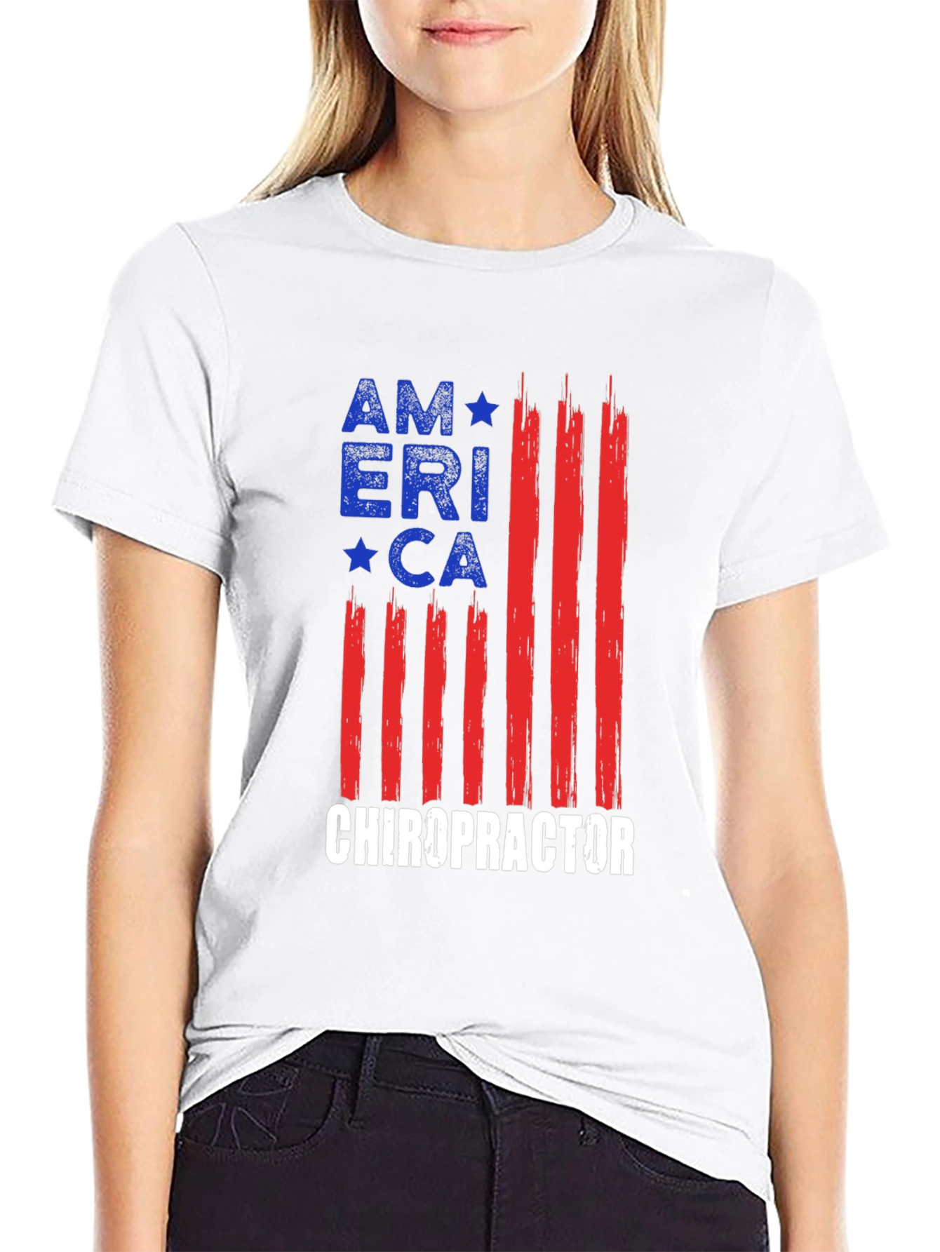 Black Chiropractor America T-Shirt view 9
