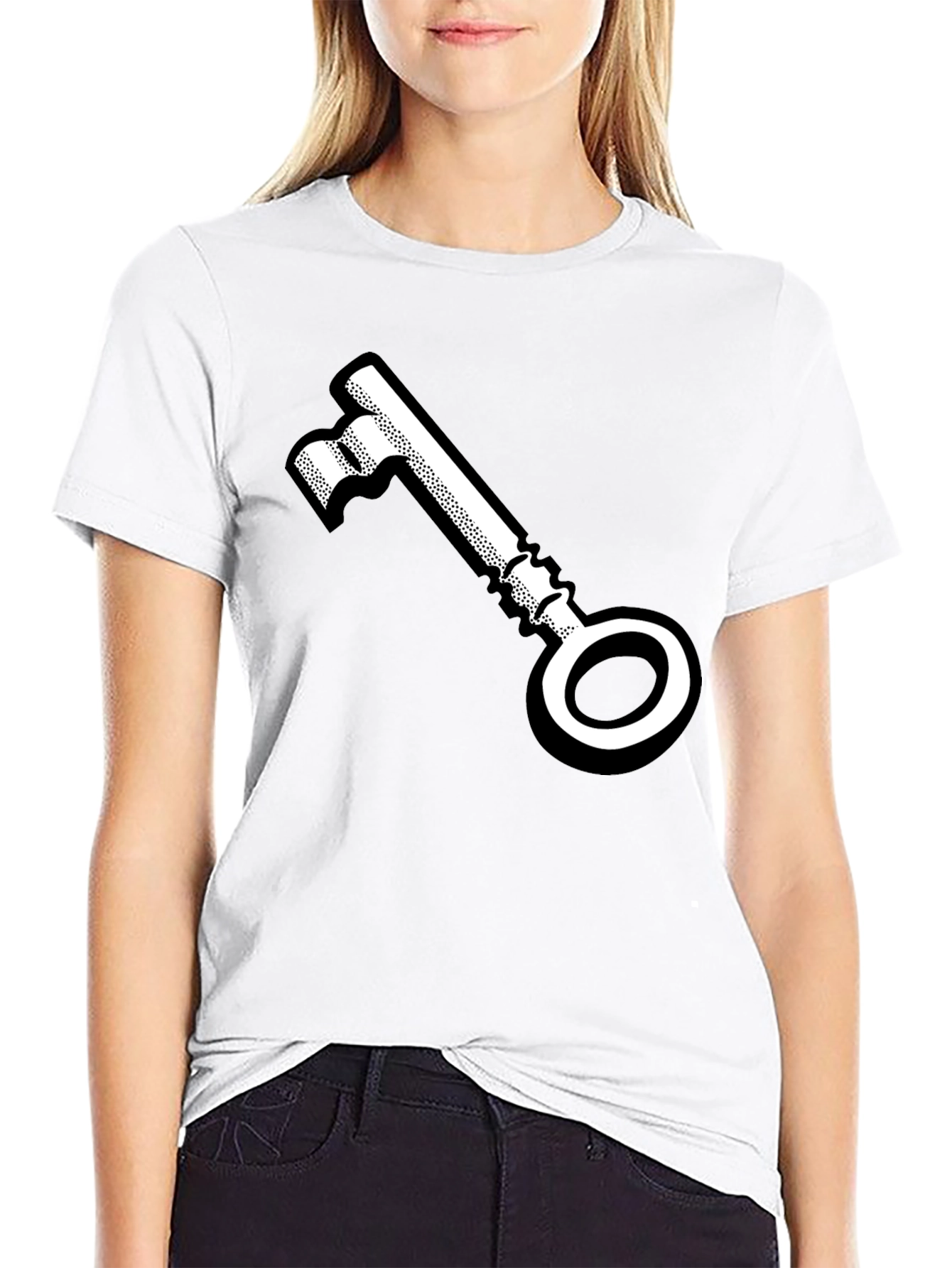 Black Vintage Key Graphic Tee - Unlock Your Style view 9