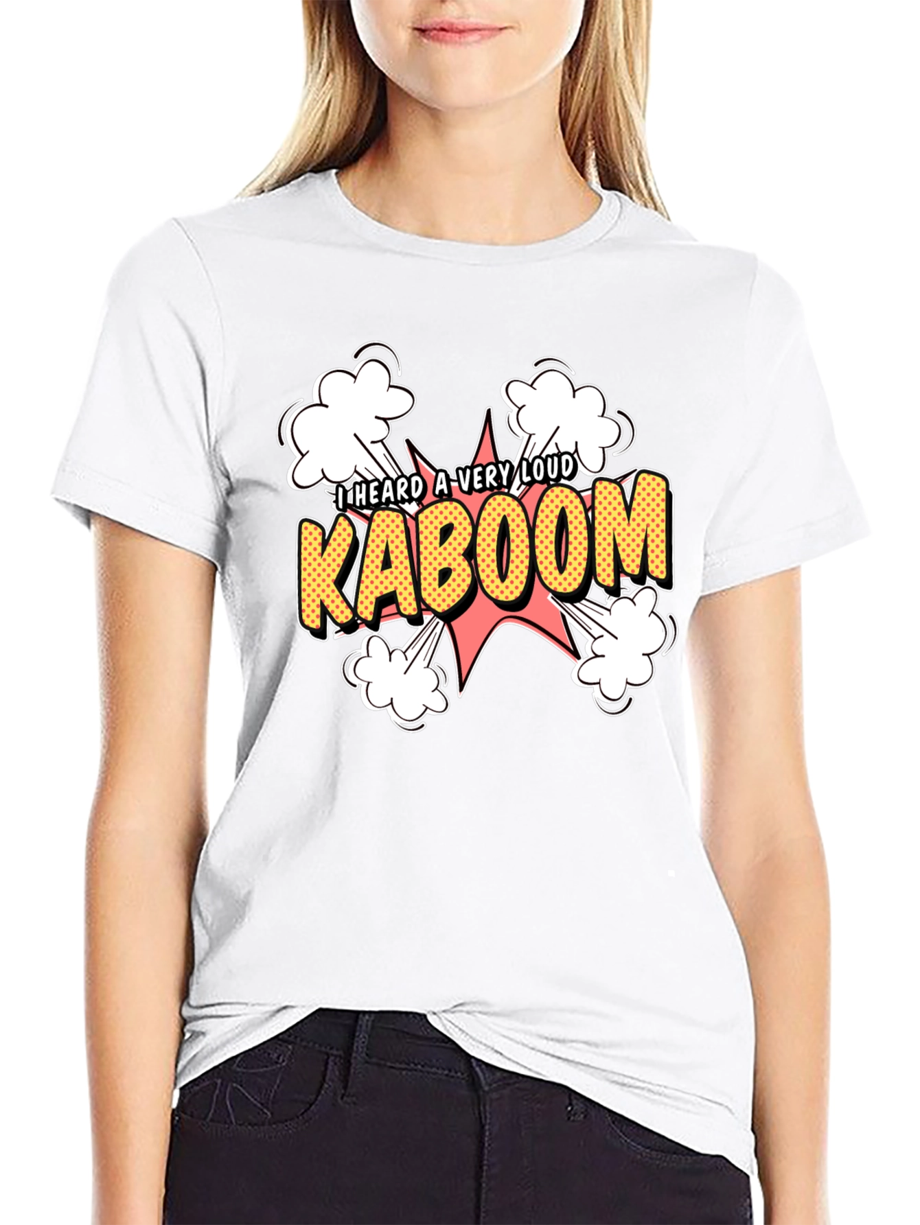 Black Kaboom Graphic Tee - Loud Explosion Design view 9