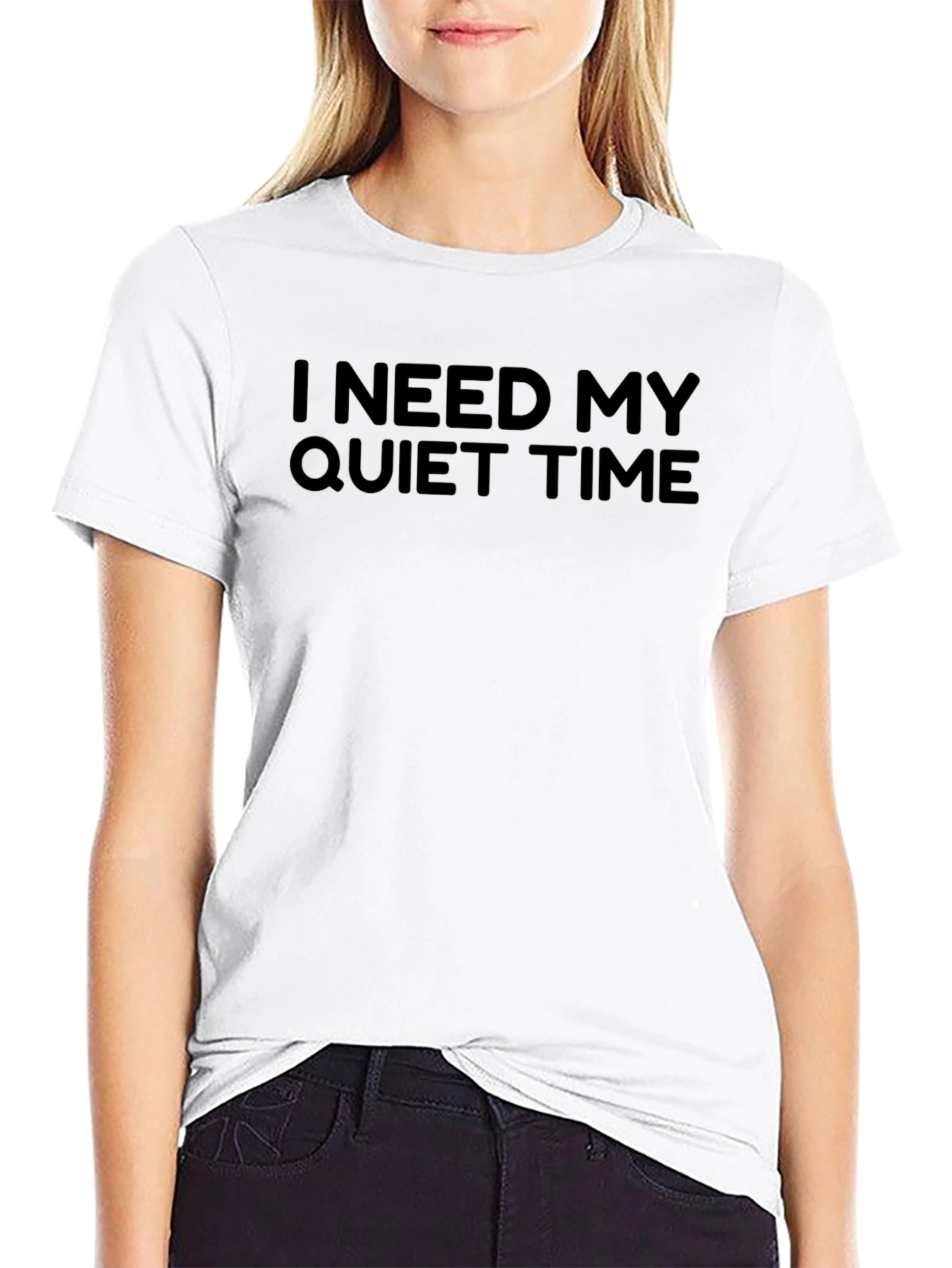 Black I Need My Quiet Time Black T-Shirt view 9