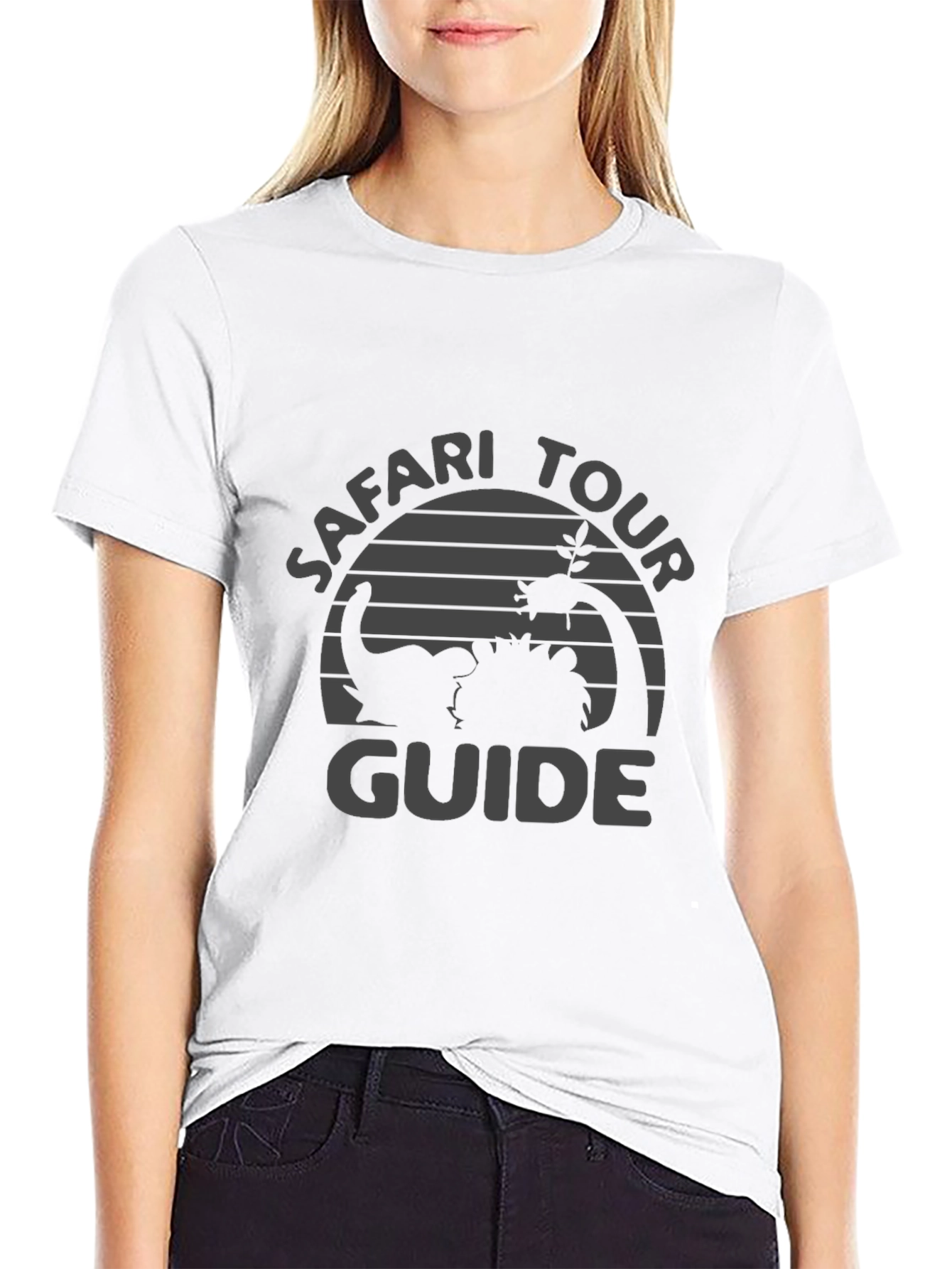 Black Safari Tour Guide T-Shirt - Adventure Awaits! view 9