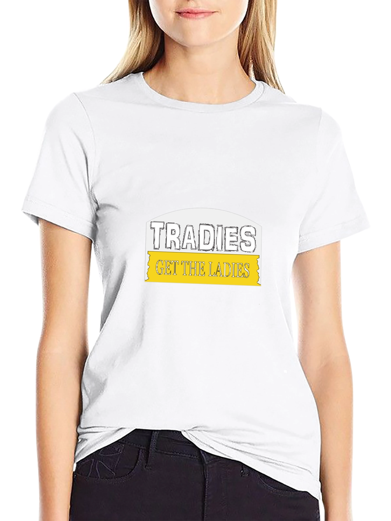 Black Tradies Get The Ladies Black T-Shirt view 9