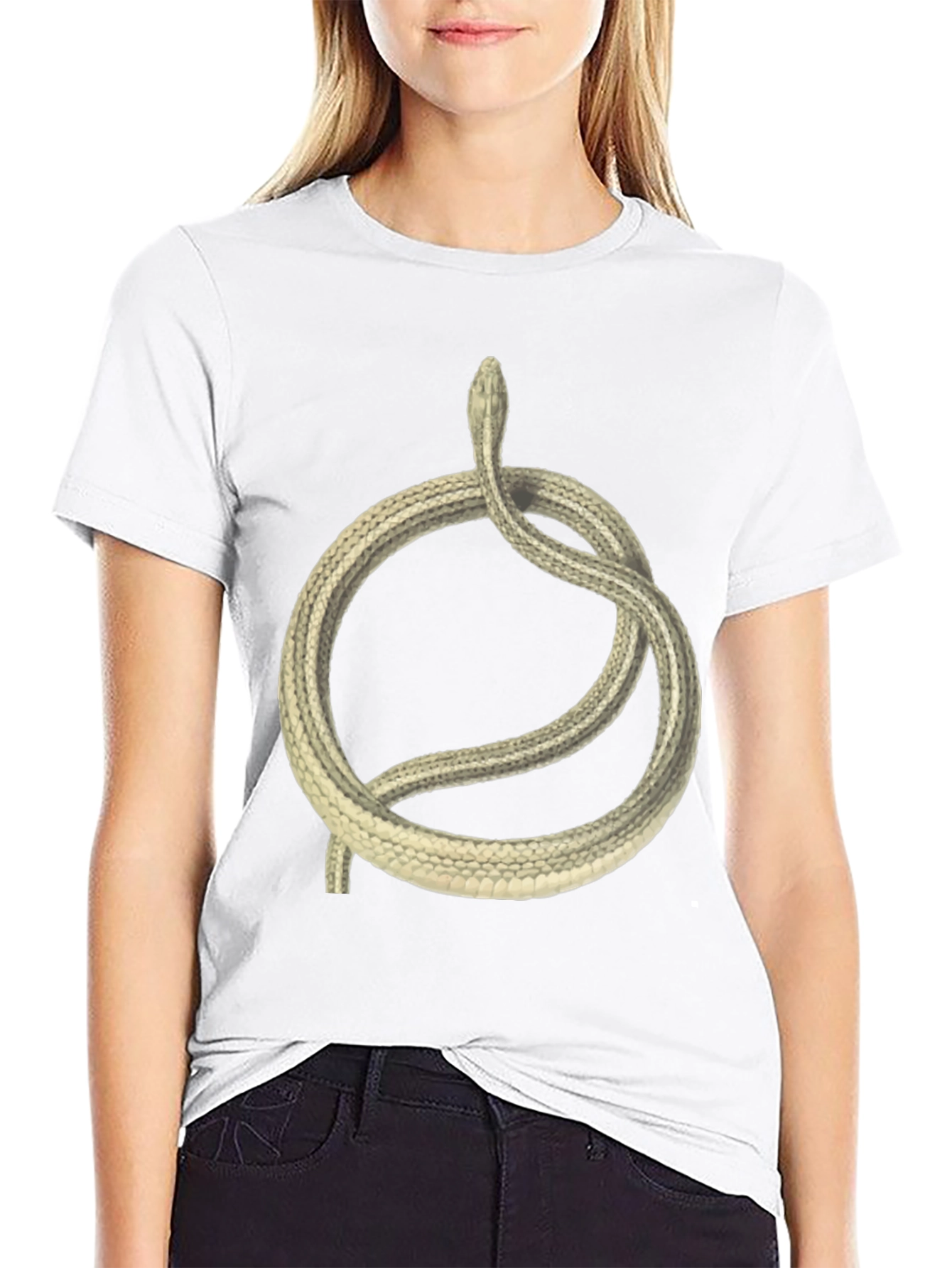 Black Snake Circle Graphic T-Shirt - Unique Animal Tee view 9