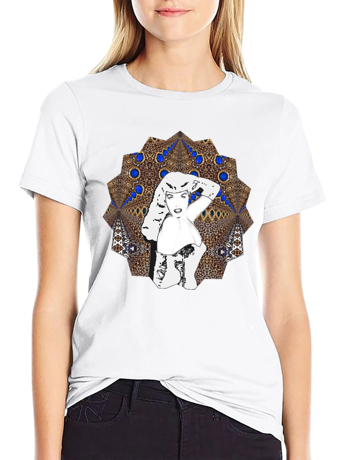 Black Retro Glam Graphic Tee - Bold Style for Everyday view 9