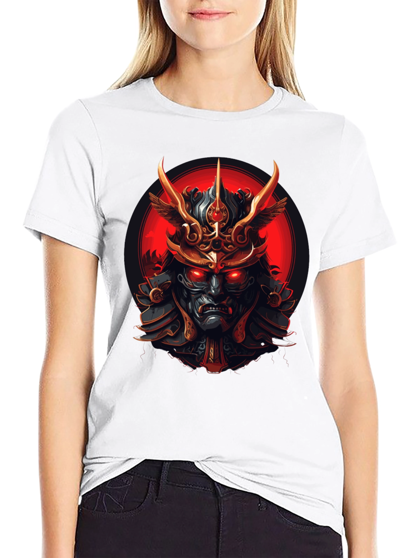 Black Samurai Warrior Graphic Tee - Men's Black T-Shirt view 9