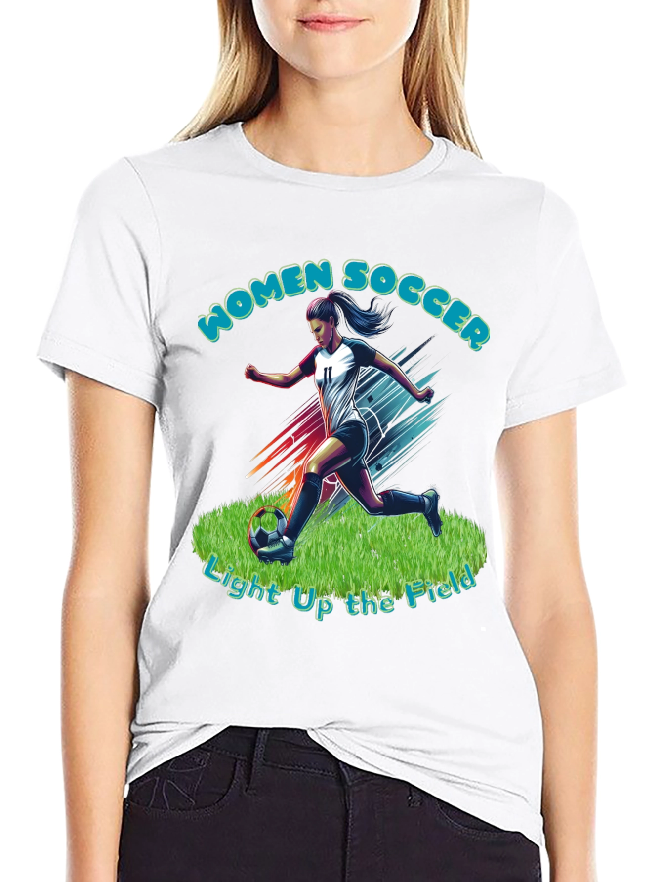 Women's Soccer Graphic T-Shirt - 9