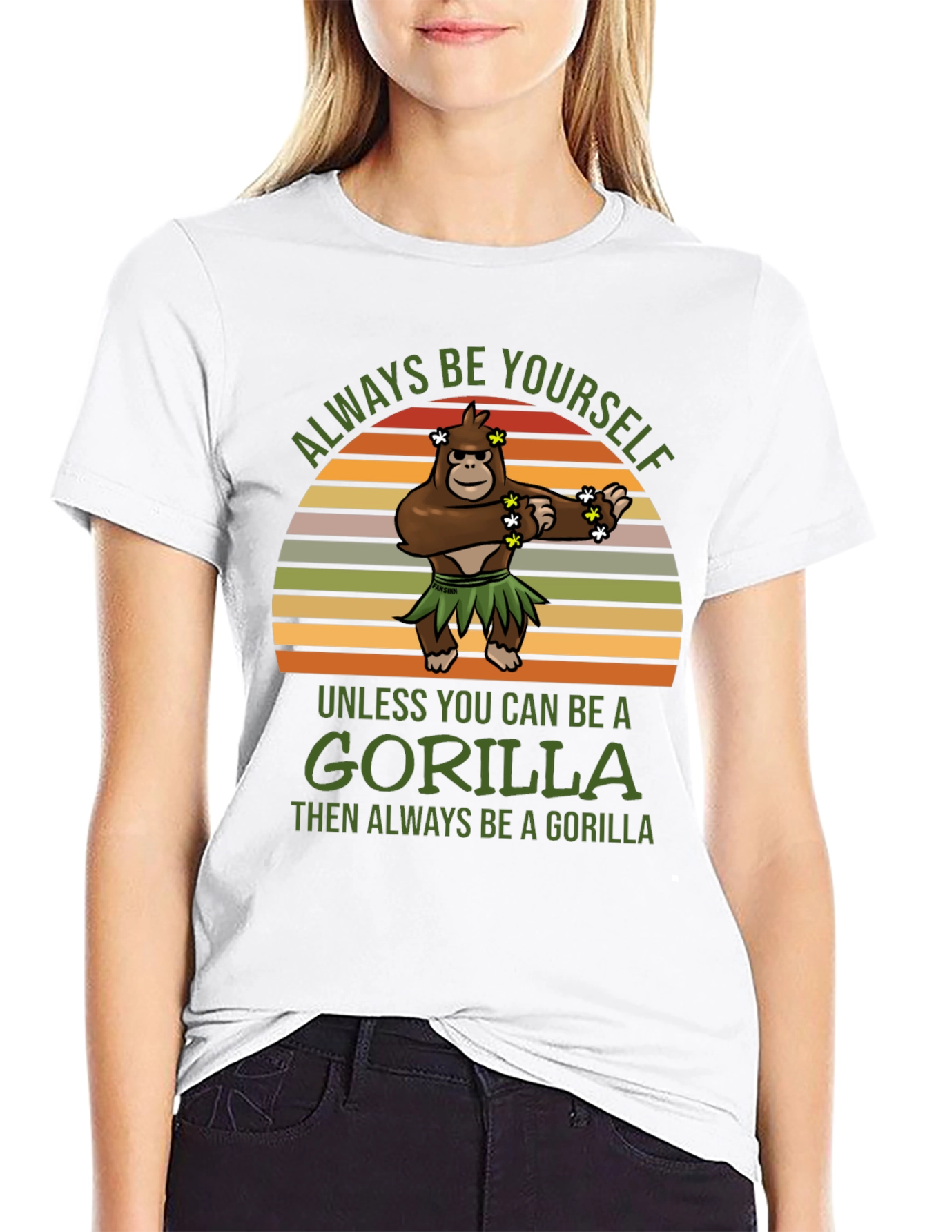 Black Always Be Yourself Unless You Can Be A Gorilla T-Shirt view 9