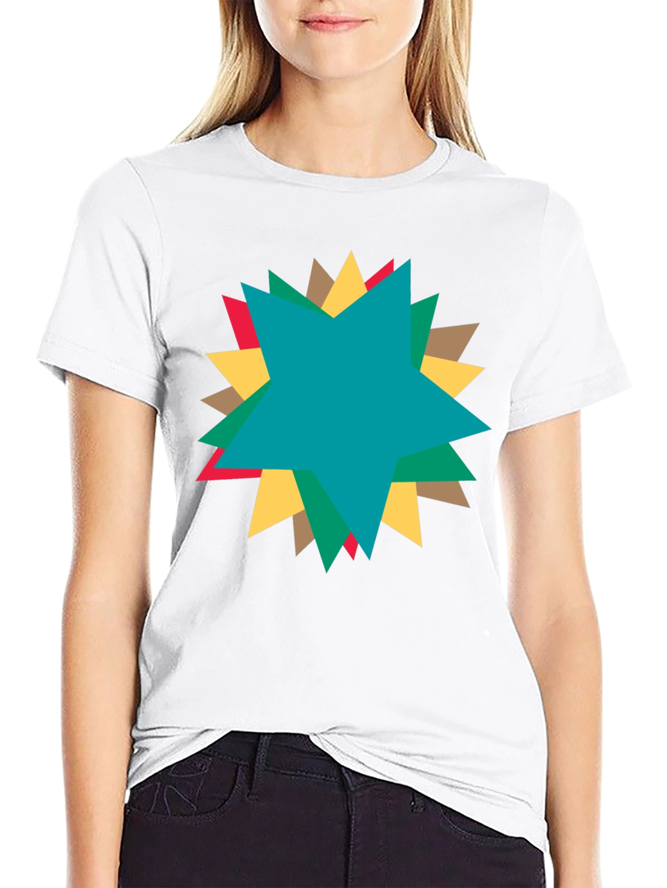 Black Starburst Graphic T-Shirt - Casual Comfort view 9