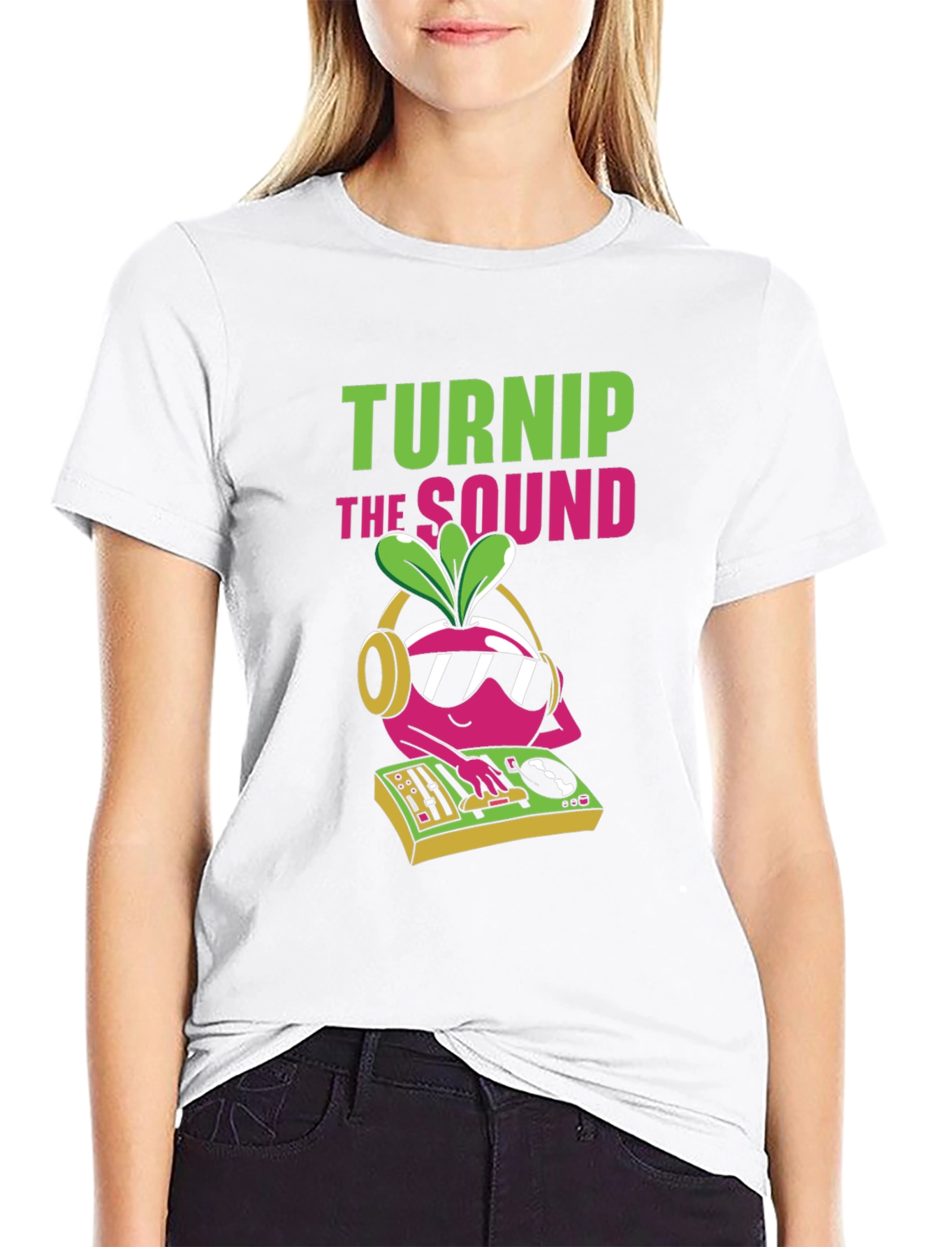 Black Turnip the Sound DJ Graphic T-Shirt view 9