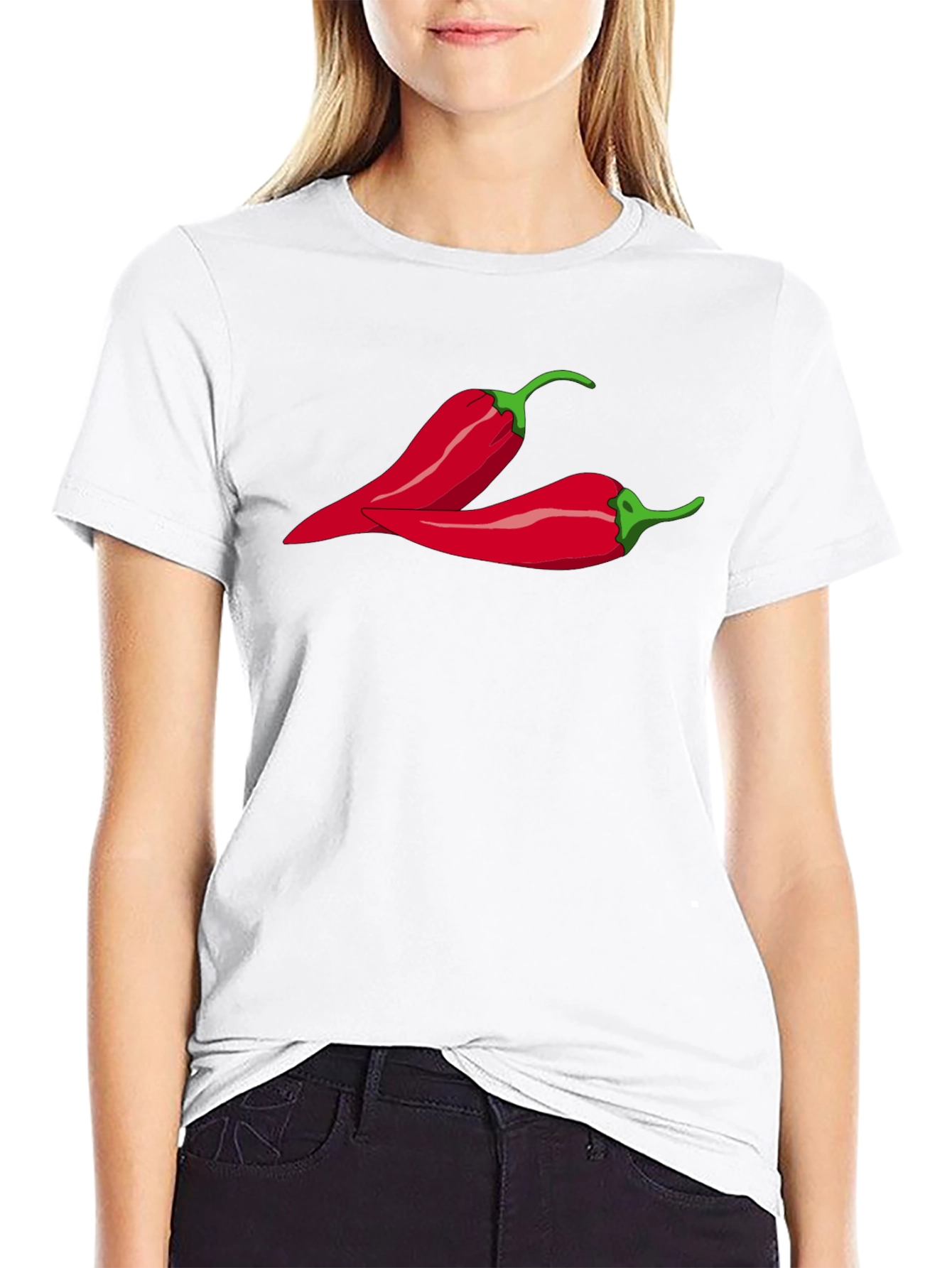 Spicy Chili Pepper Graphic T-Shirt - Black - 9