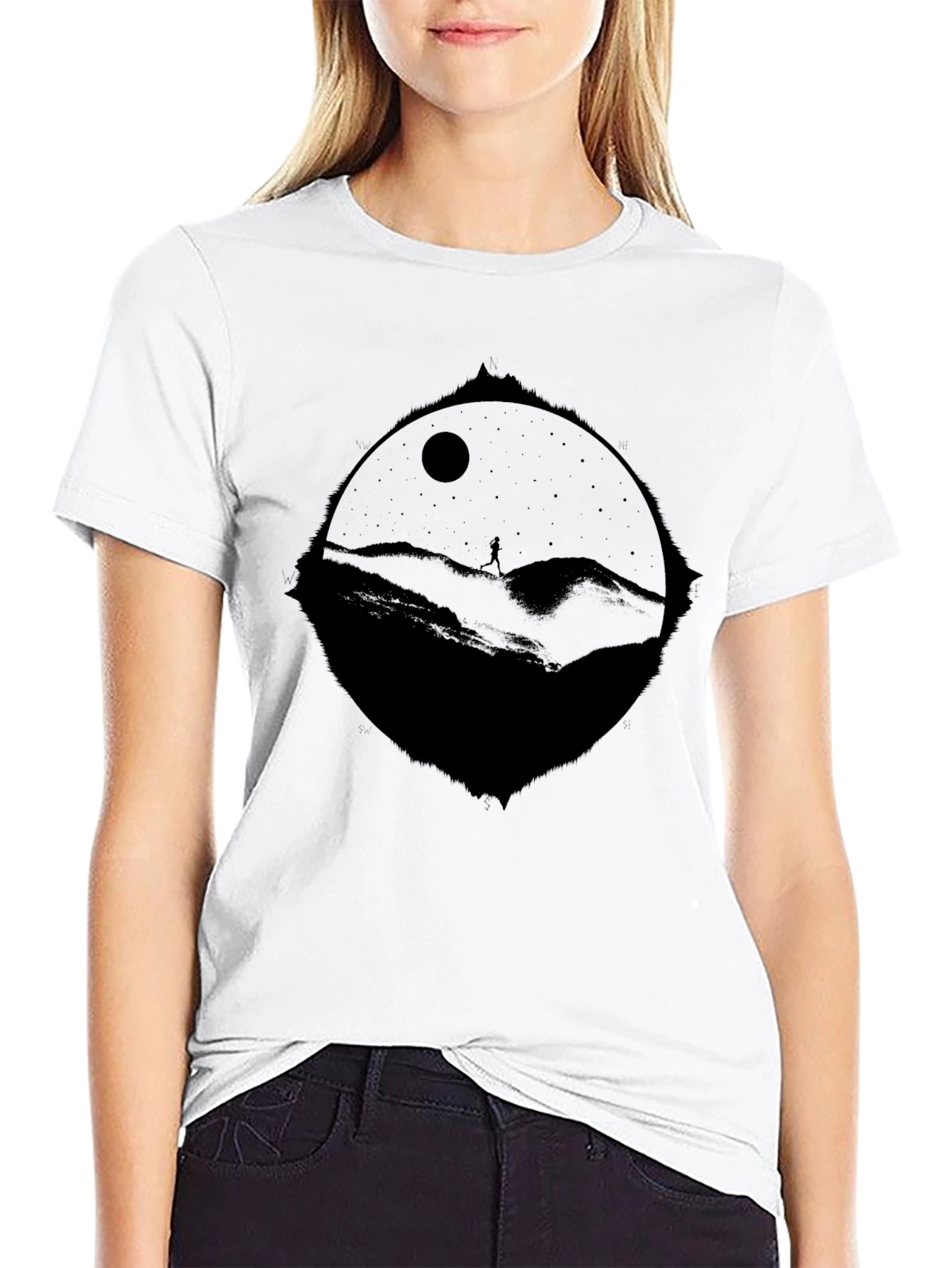 Black Nightscape Graphic T-Shirt - Black view 9