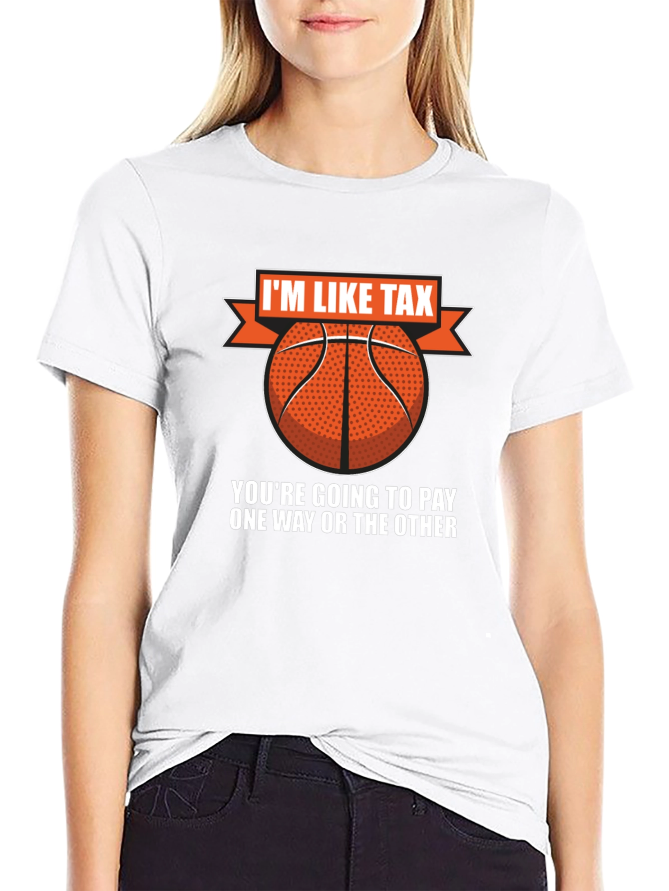 Black I'm Like Tax Basketball T-Shirt - Pay Up! view 9