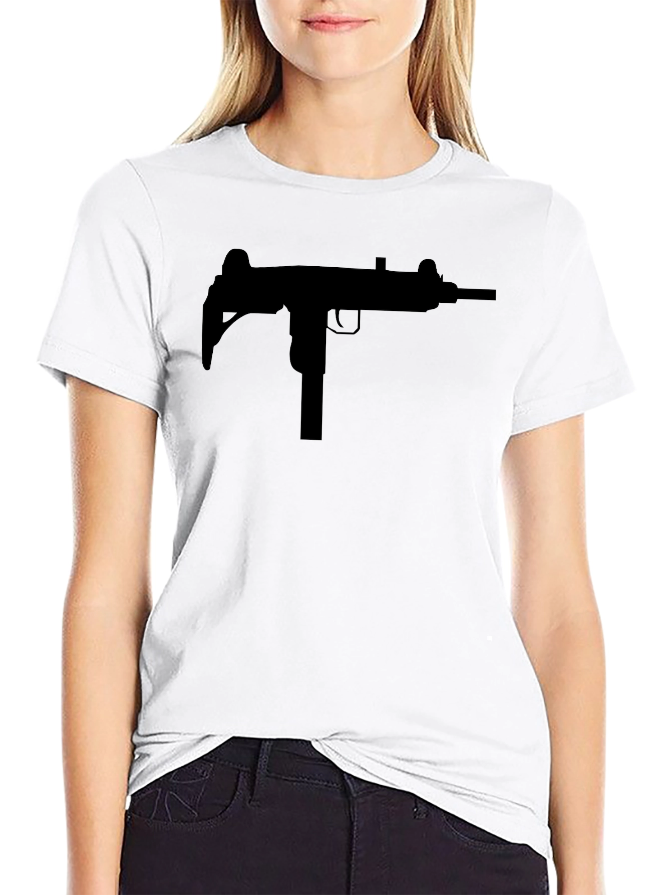 Black Black Uzi Silhouette Tee view 9