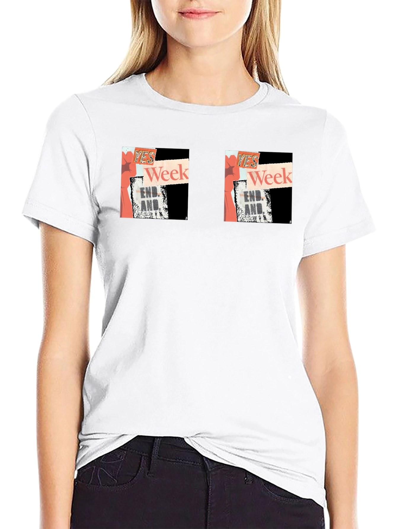 Black Yes Week End. Graphic T-Shirt view 9