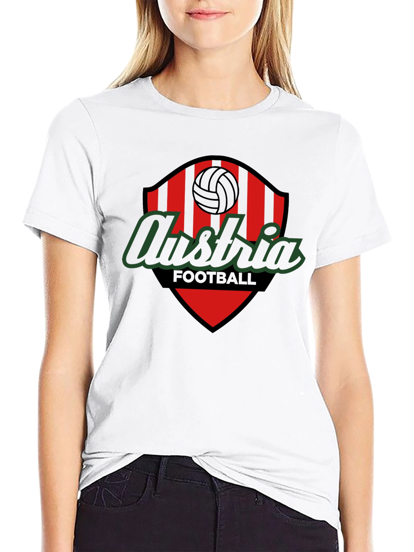 Black Austria Football T-Shirt - Soccer Fan Apparel view 9