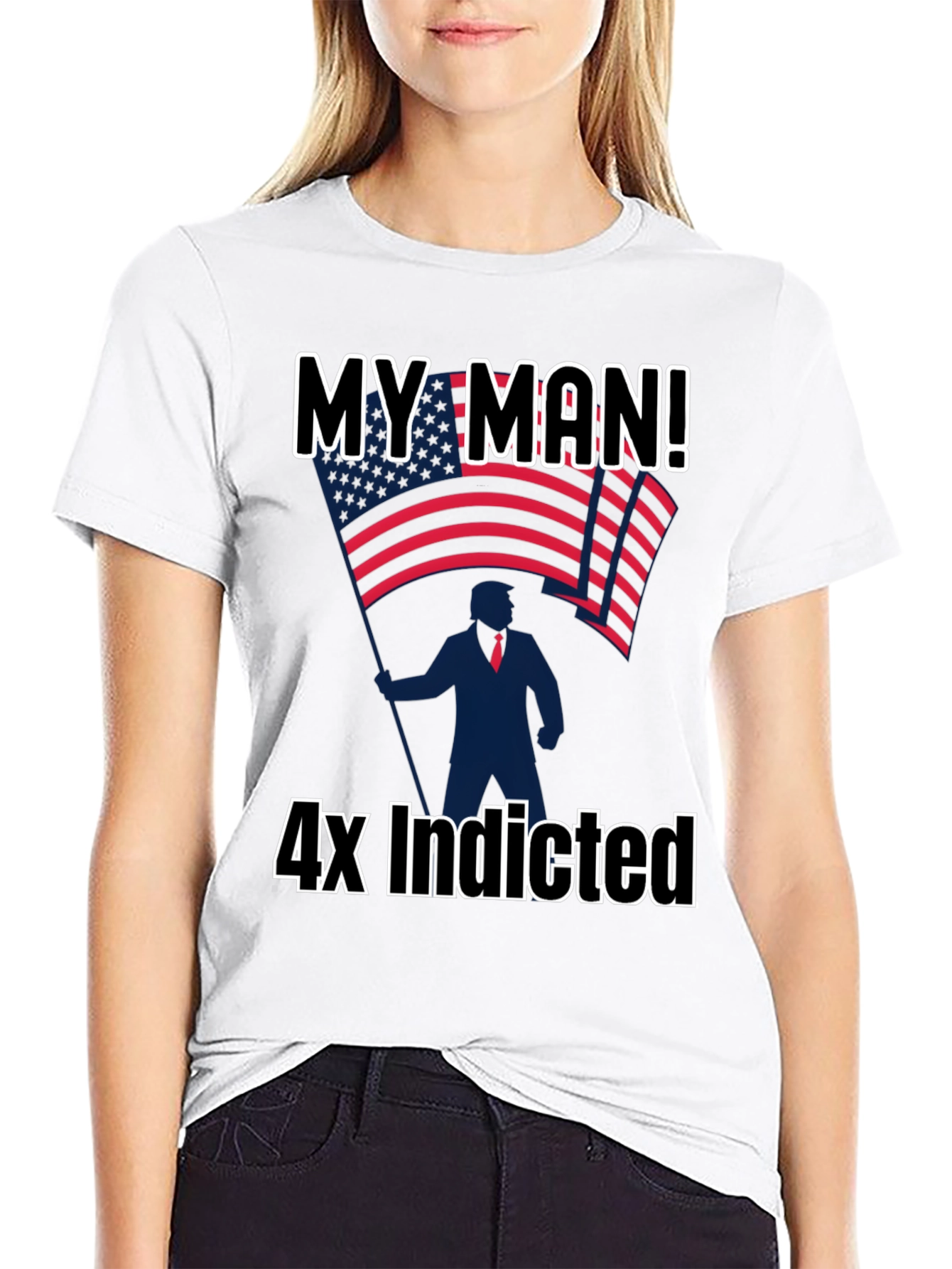 Black My Man! 4x Indicted Graphic T-Shirt view 9