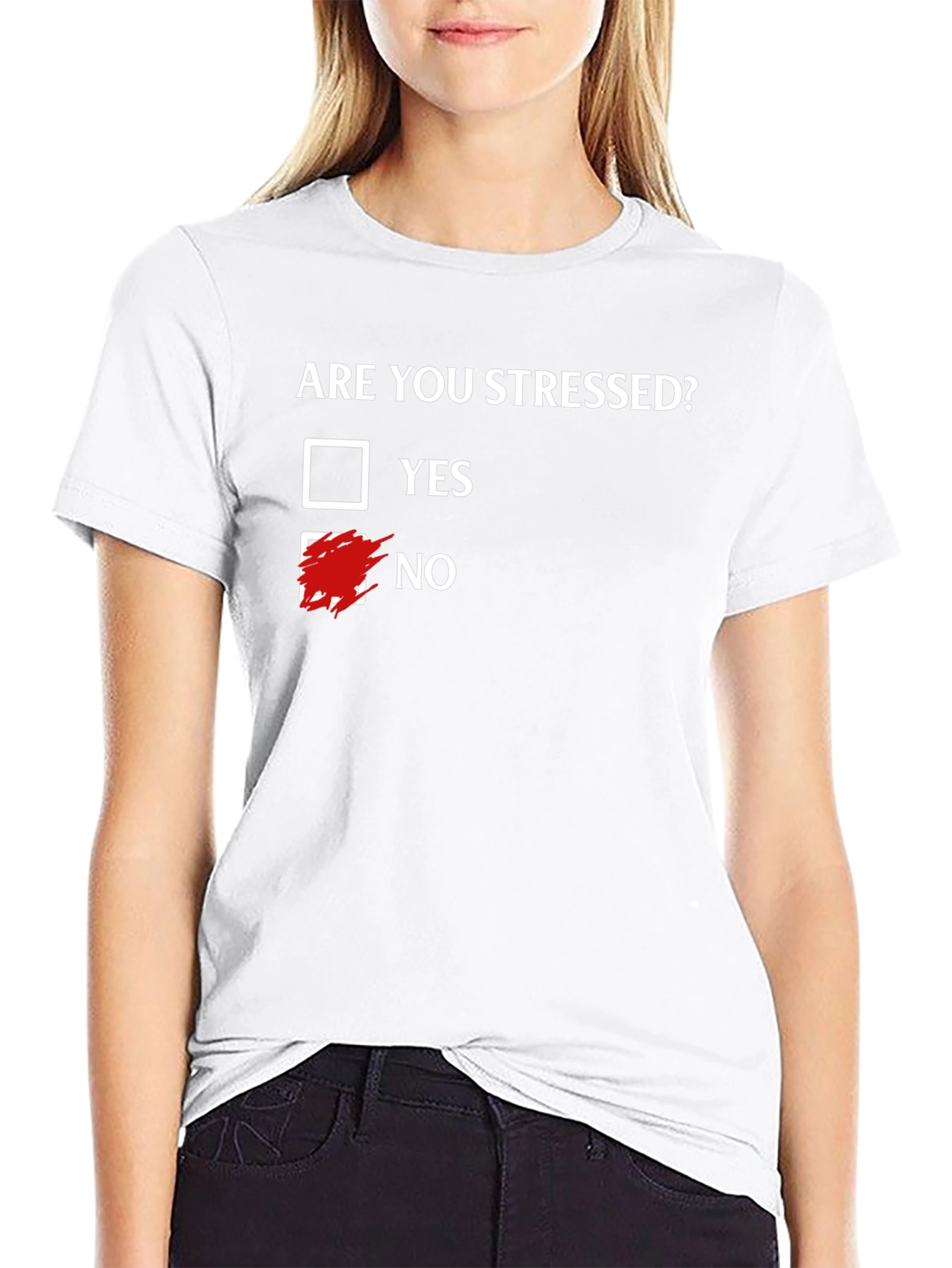 Black Funny Are You Stressed T-Shirt view 9