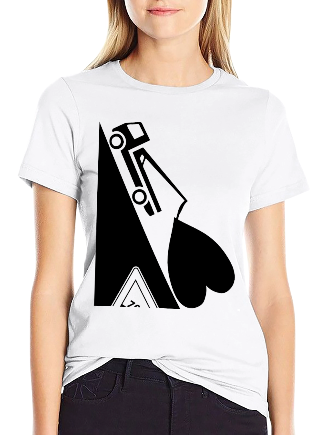 Black Truck & Heart Black T-Shirt view 9