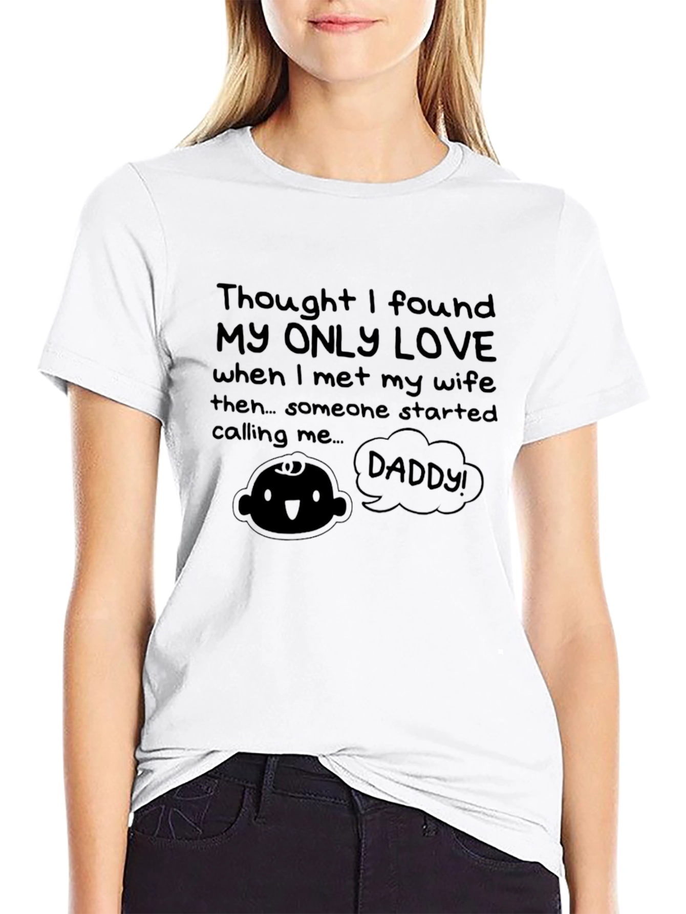 Black Funny "Daddy" T-Shirt - New Dad Gift view 9