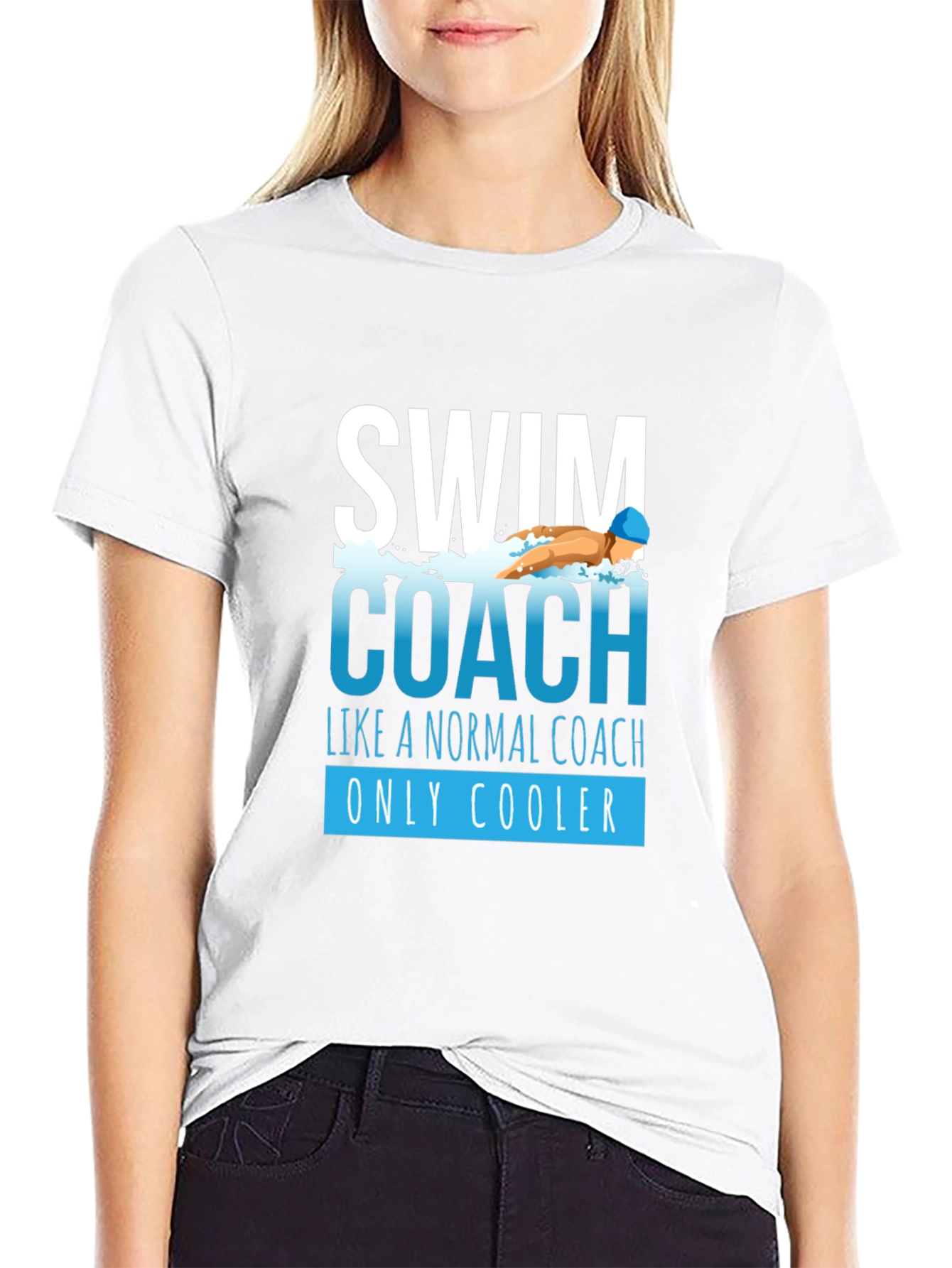Swim Coach Graphic T-Shirt - Cool Coaching Apparel - 9