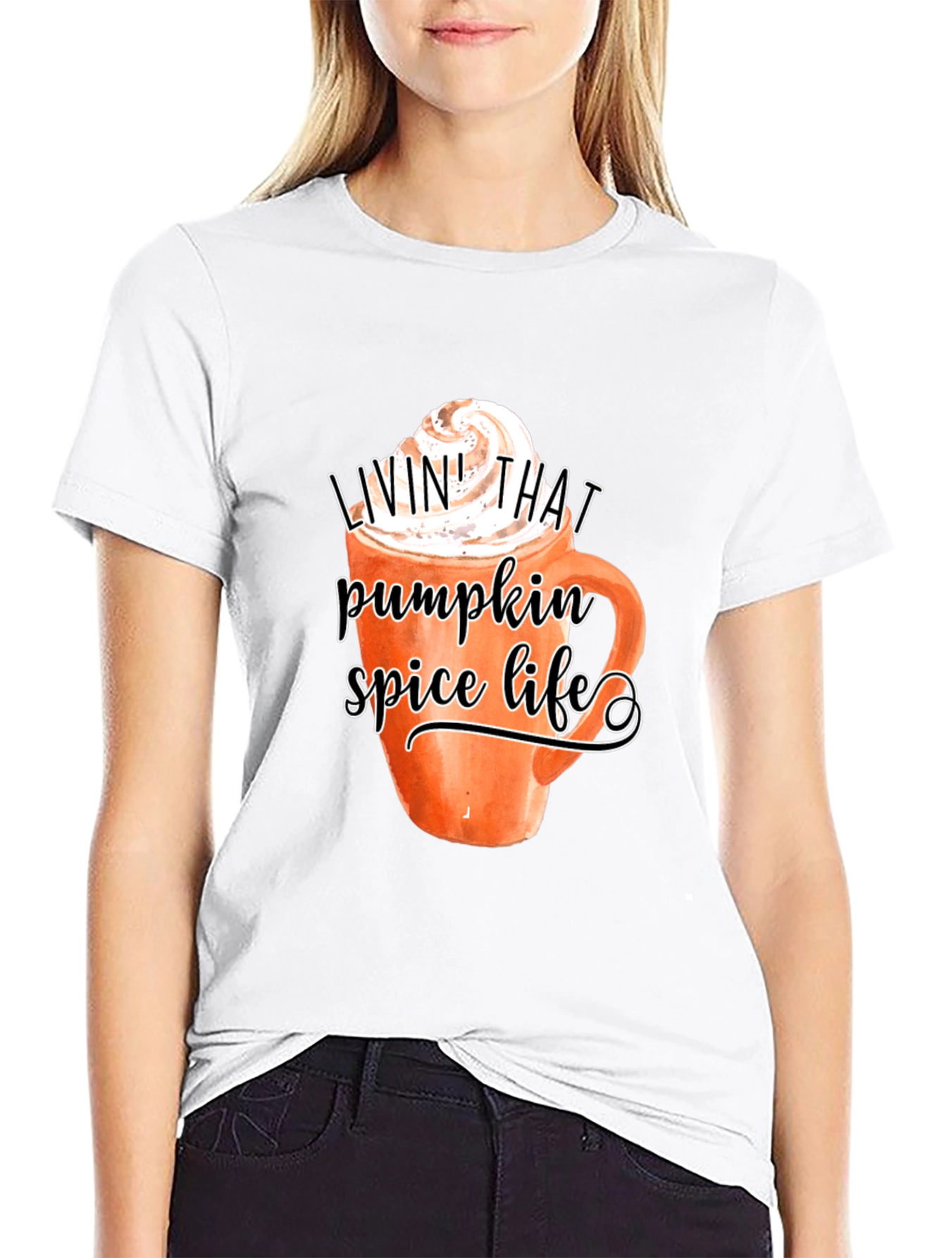 Black Pumpkin Spice Life T-Shirt view 9