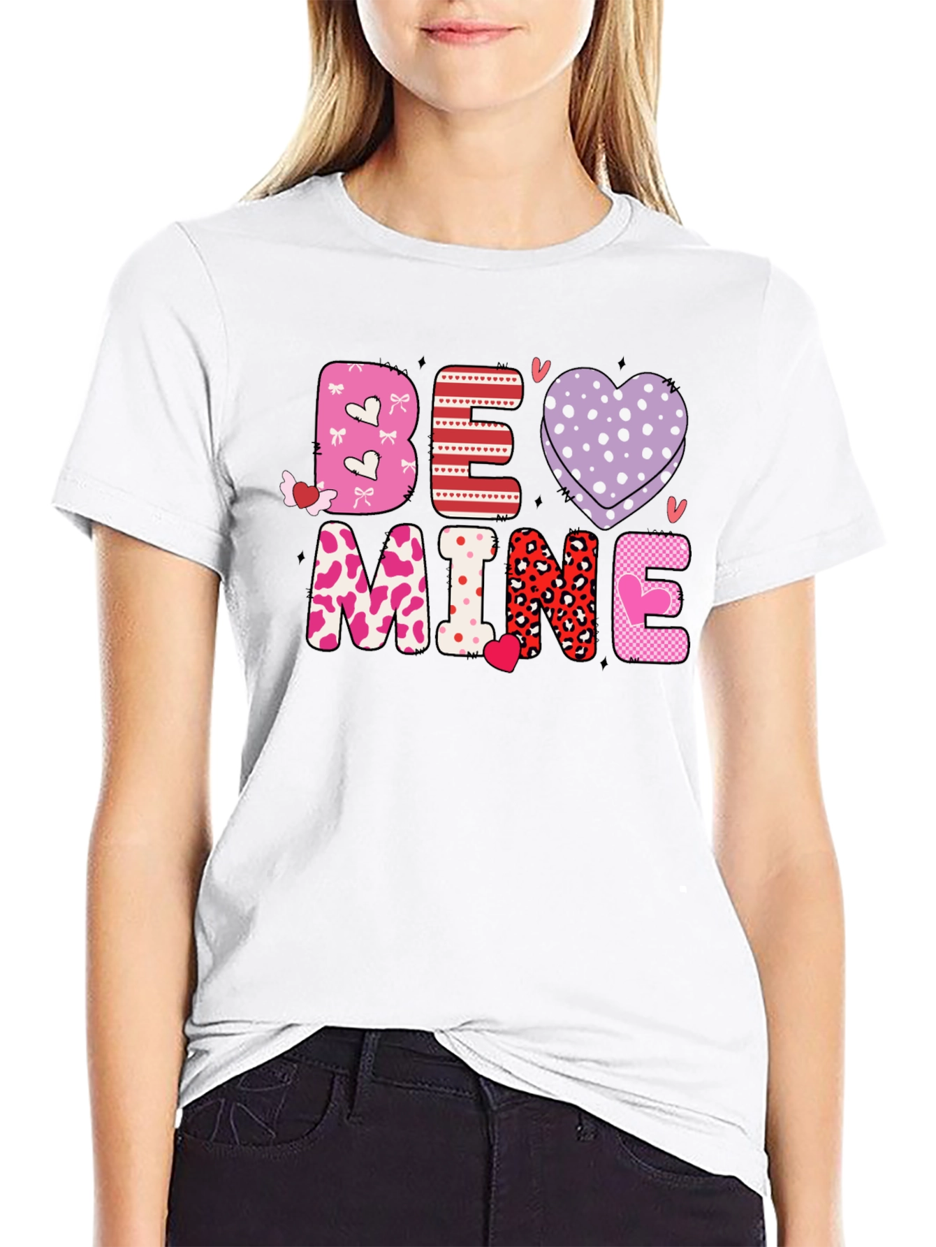 Black Be Mine Valentine's Graphic Tee view 9