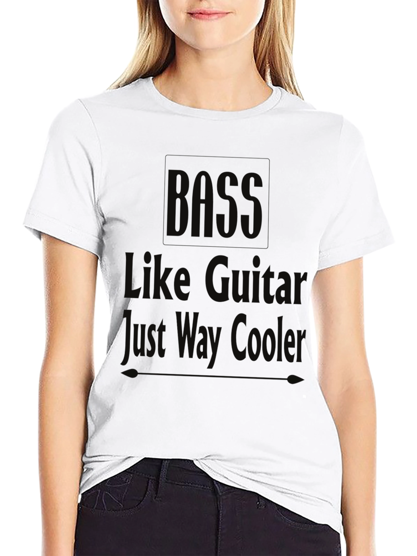 Black Bass Like Guitar Just Way Cooler Black T-Shirt view 9