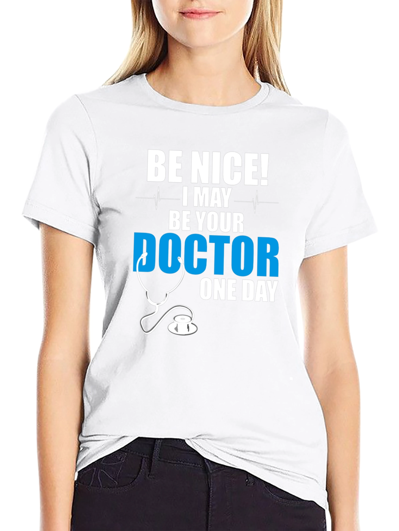 Black Be Nice Doctor T-Shirt view 9
