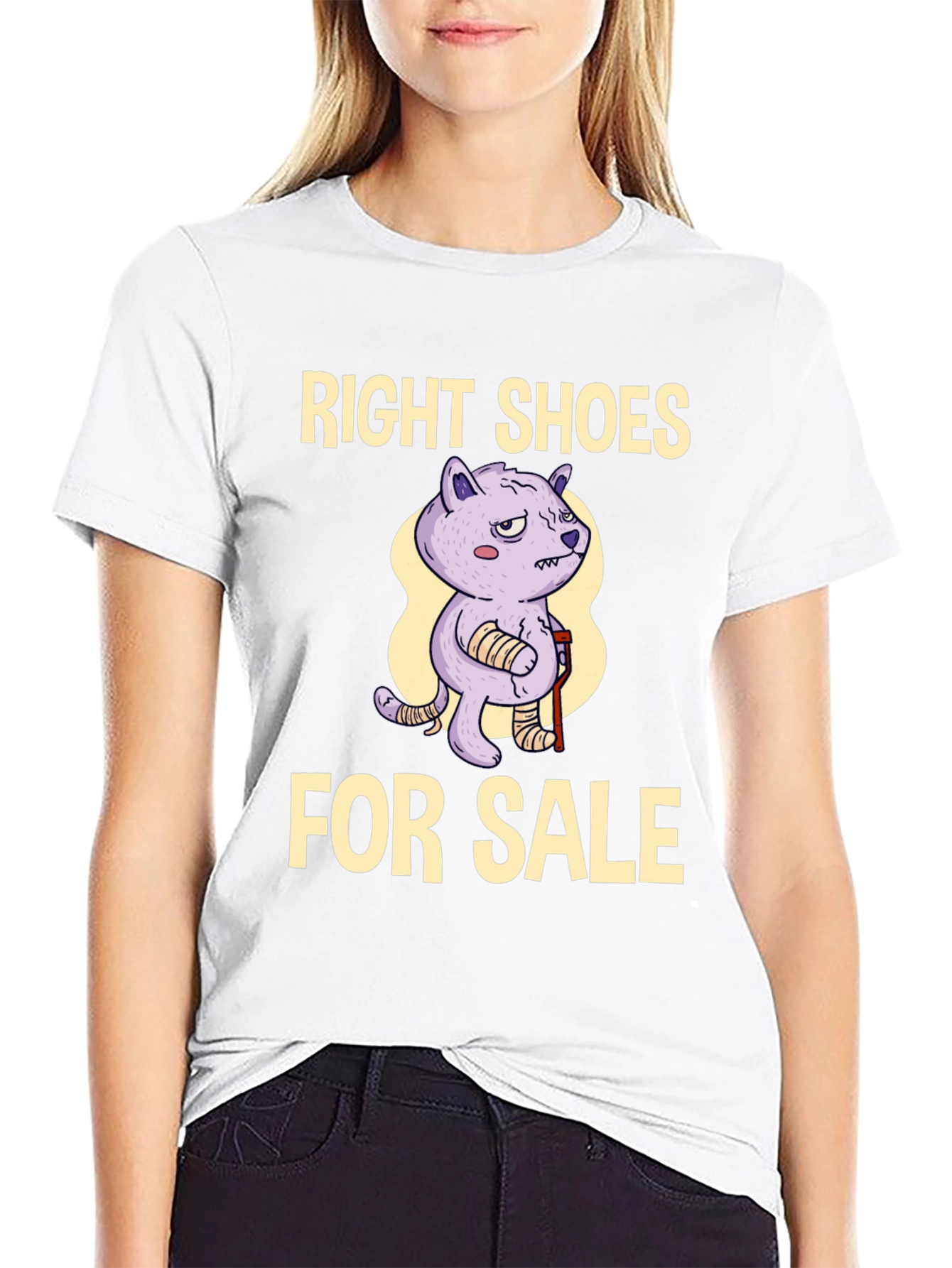 Black Right Shoes For Sale Funny T-Shirt view 9