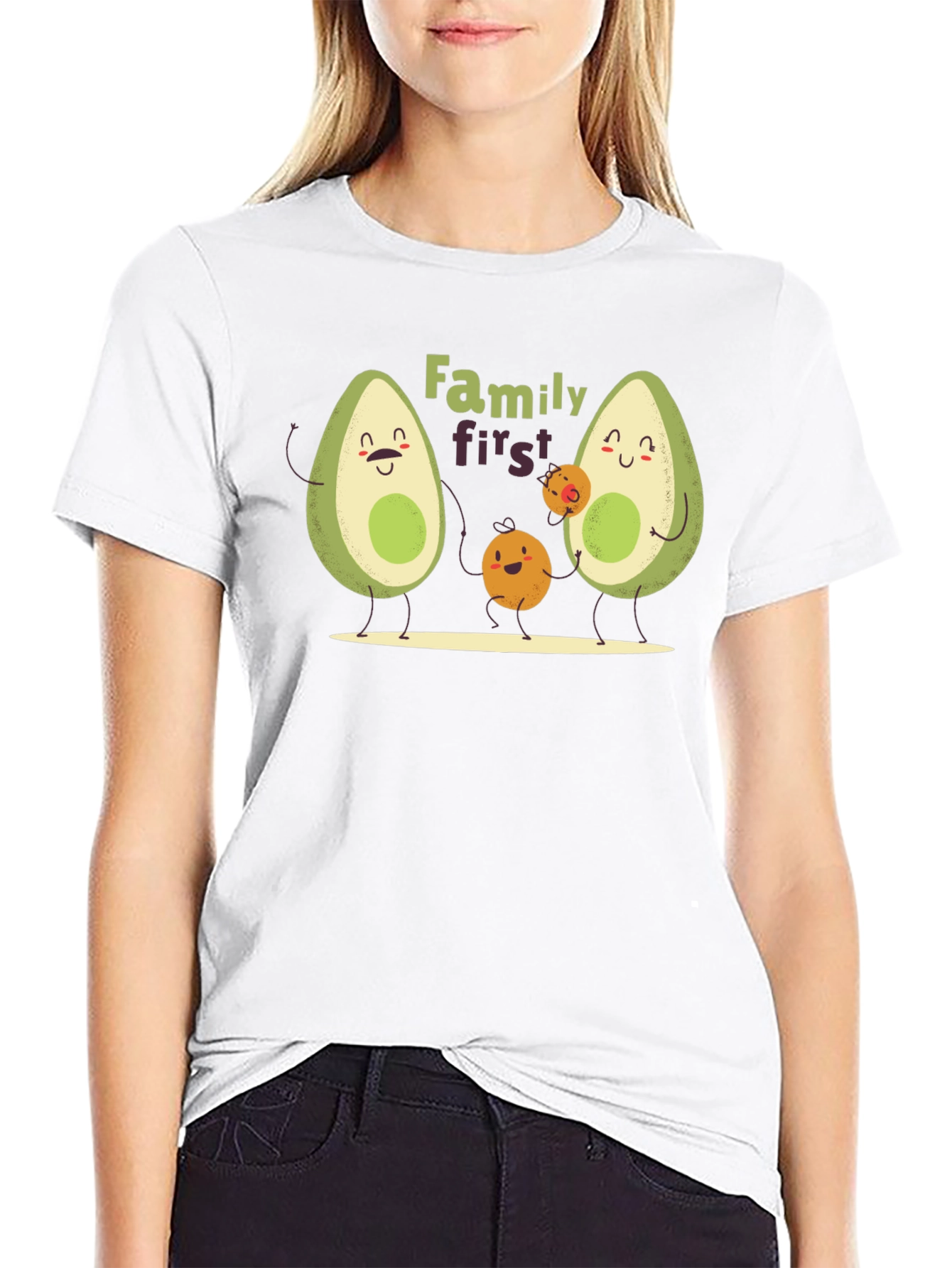 Black Family First Avocado T-Shirt view 9