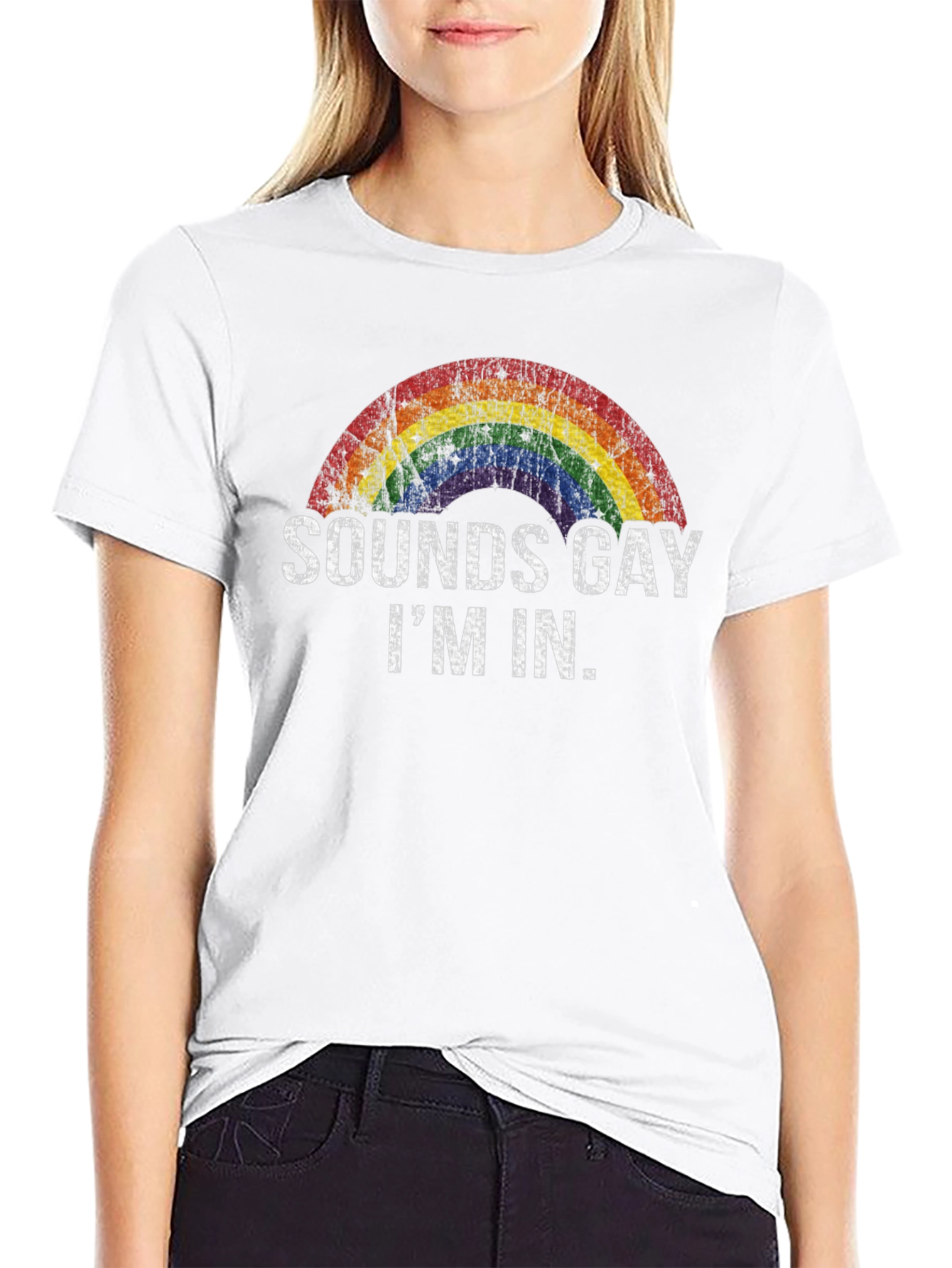 Black Sounds Gay I'm In - Rainbow Pride T-Shirt view 9