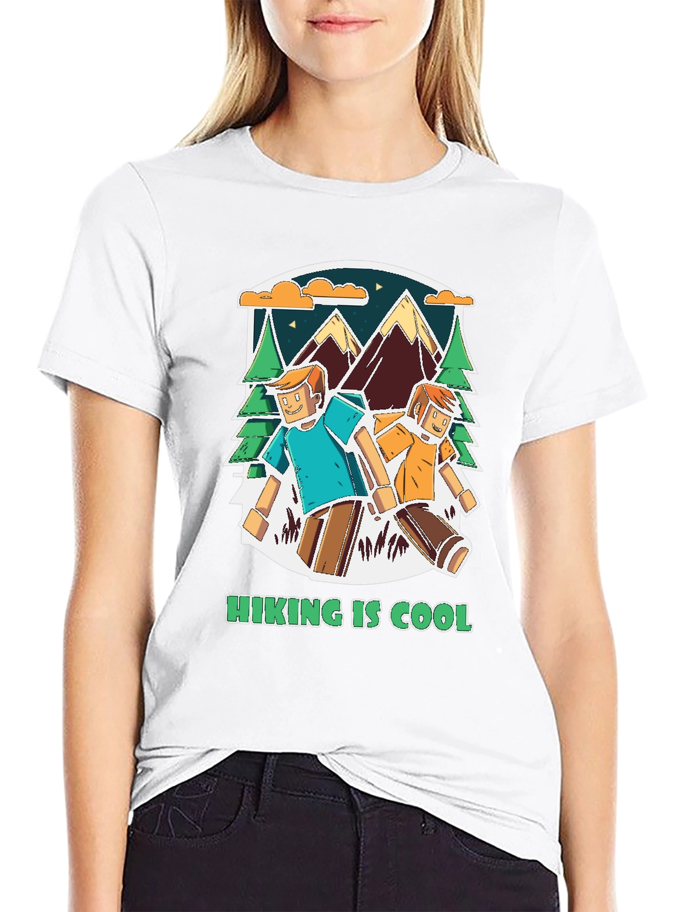 Black Hiking is Cool Graphic Tee view 9
