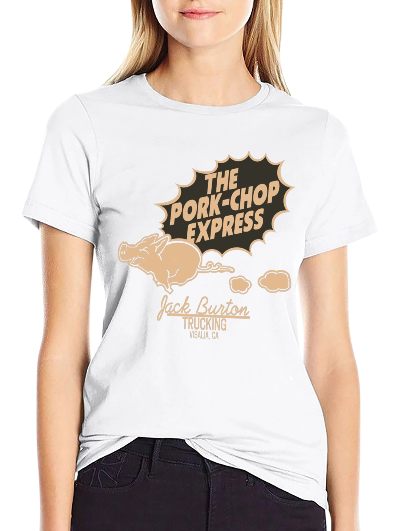 Black Pork-Chop Express T-Shirt - Jack Burton Trucking Tee view 9