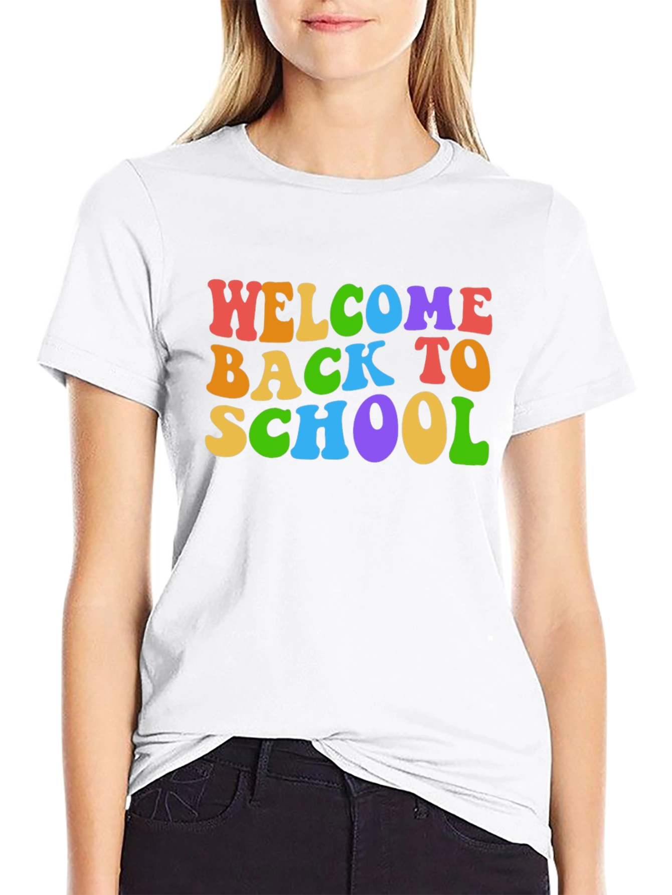 Black Welcome Back to School Retro T-Shirt view 9