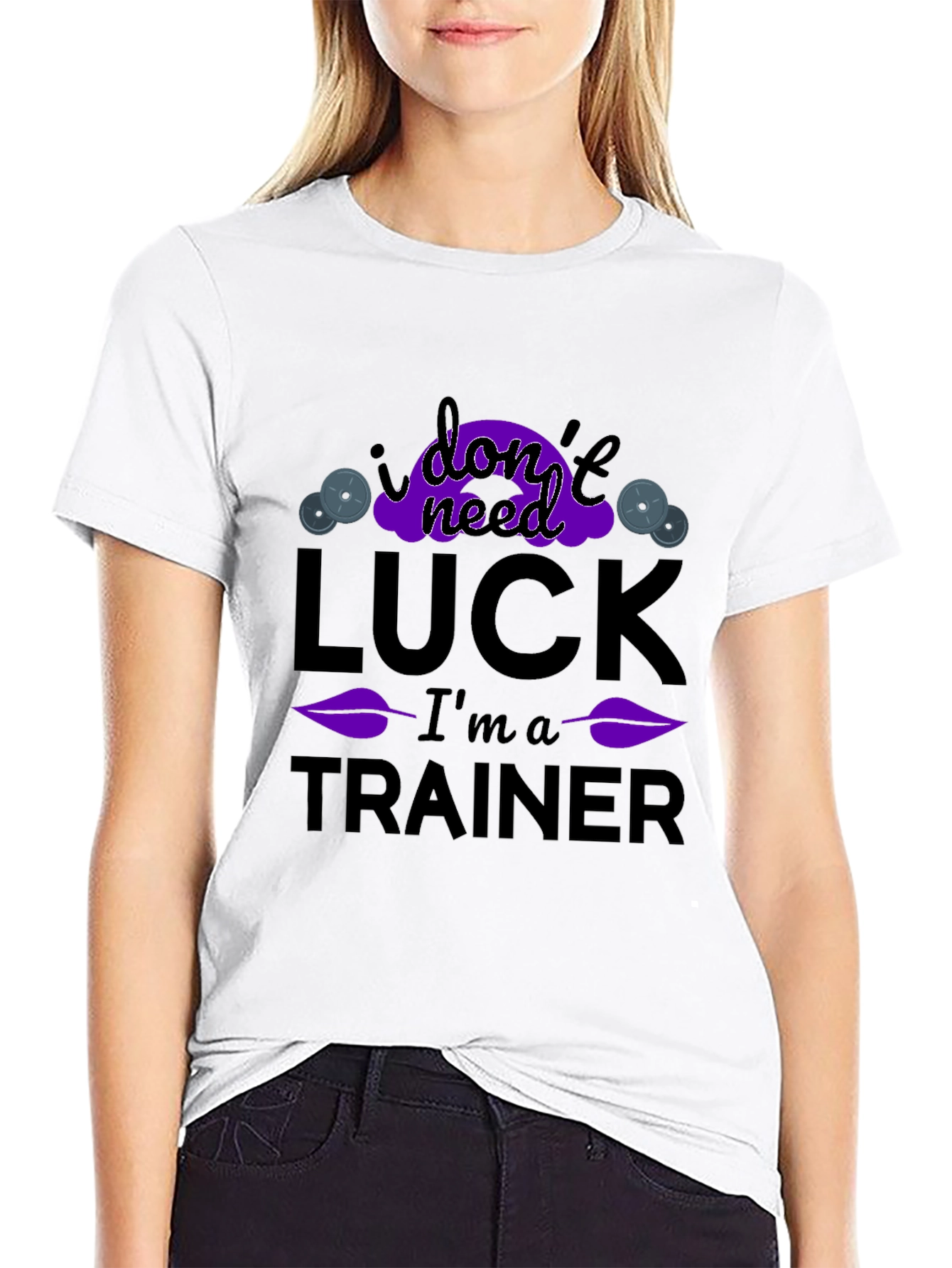 Black I Don't Need Luck I'm A Trainer T-Shirt view 9