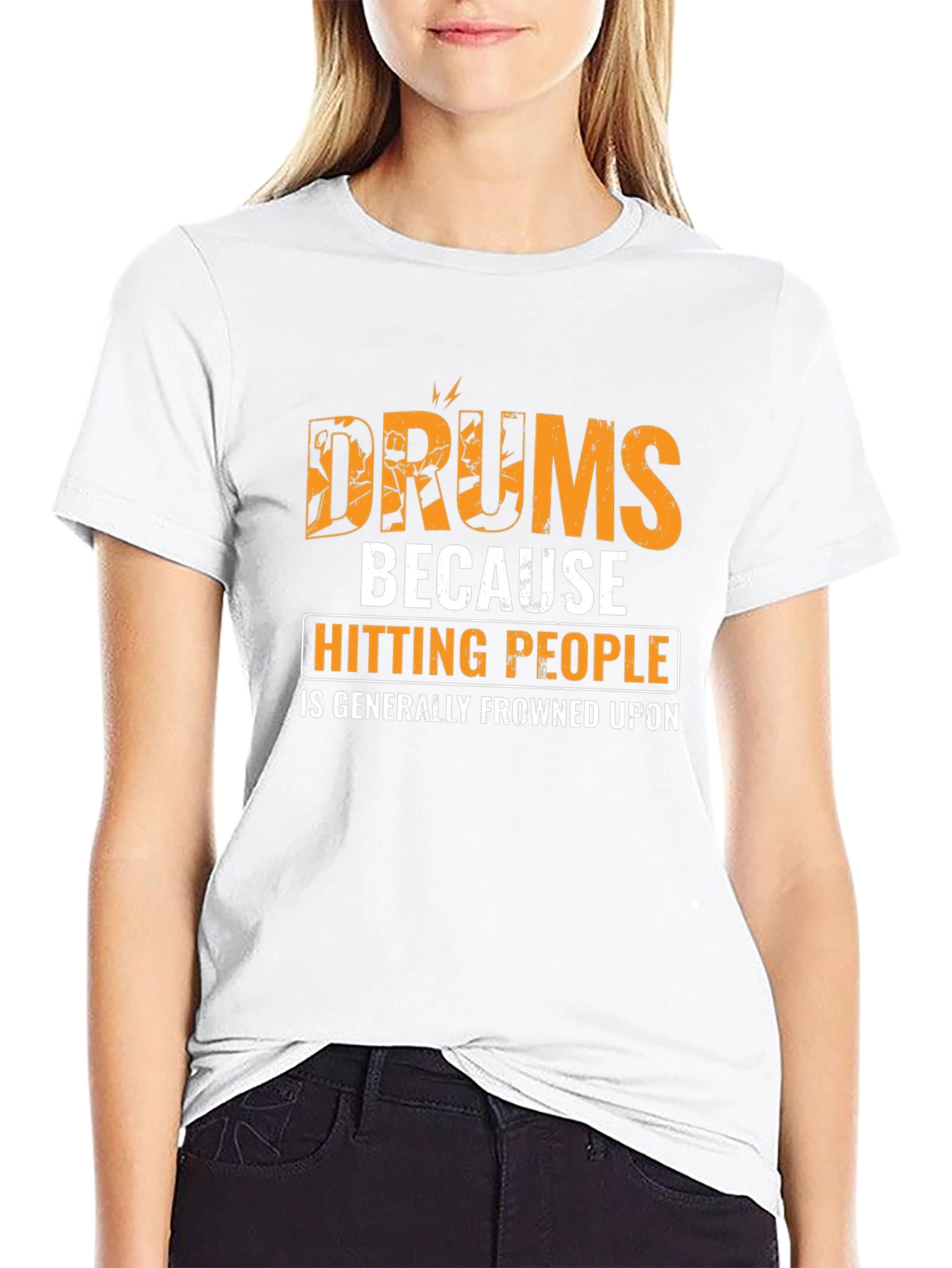 Black Drums Because Hitting People Is Frowned Upon Graphic T-Shirt view 9