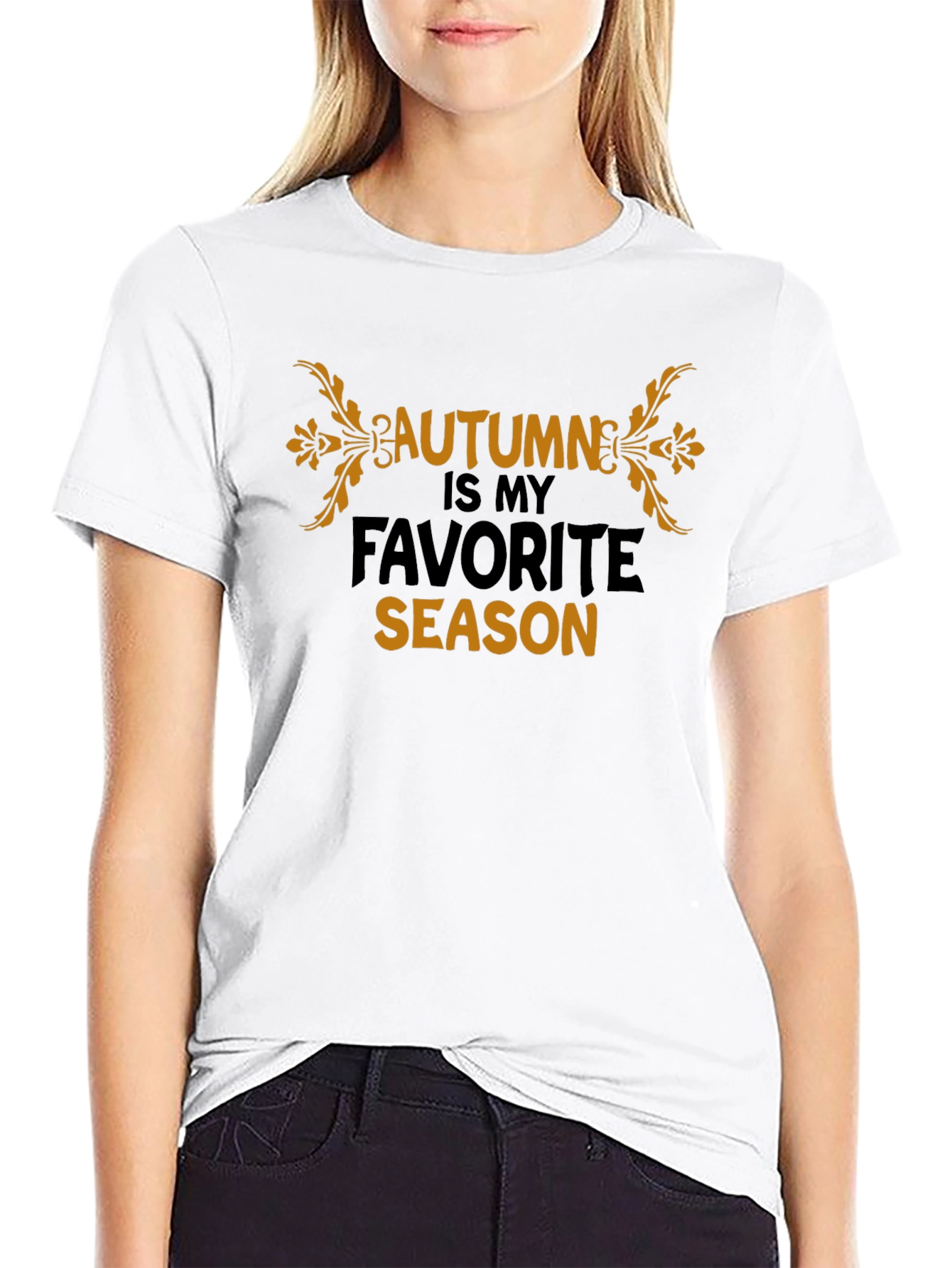 Black Autumn Is My Favorite Season Graphic Tee view 9