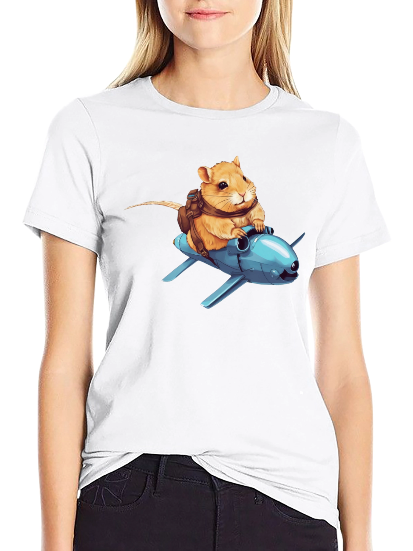 Black Gerbil Aviator T-Shirt view 9